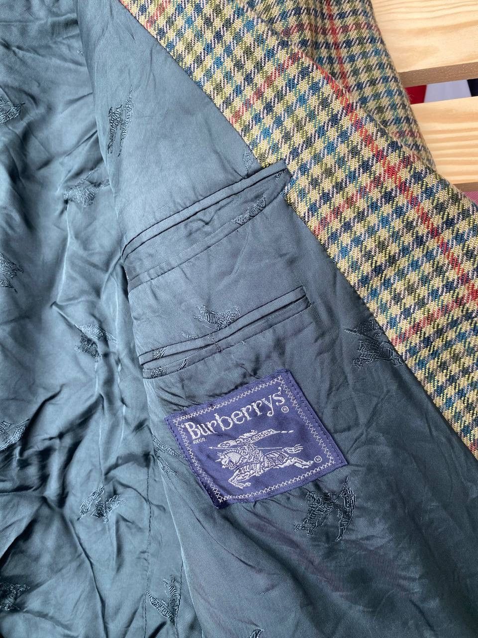 Burberry × Vintage Burberry Burberrys blazer wool men tailor L XL plaid Size 50R - 7 Thumbnail