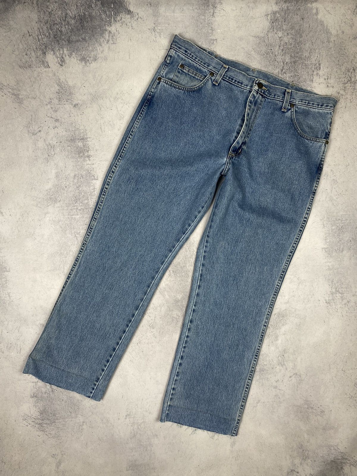 Designer × Wrangler Wrangler Washed Blue Denim Jeans Pants Size US 38 / EU 54 - 8 Thumbnail