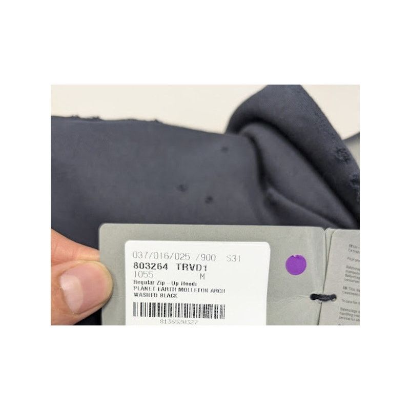 Balenciaga o1rshd1 Planet Earth Molleton Arch Zip-Up Hoodie in Black Size US M / EU 48-50 / 2 - 23 Thumbnail