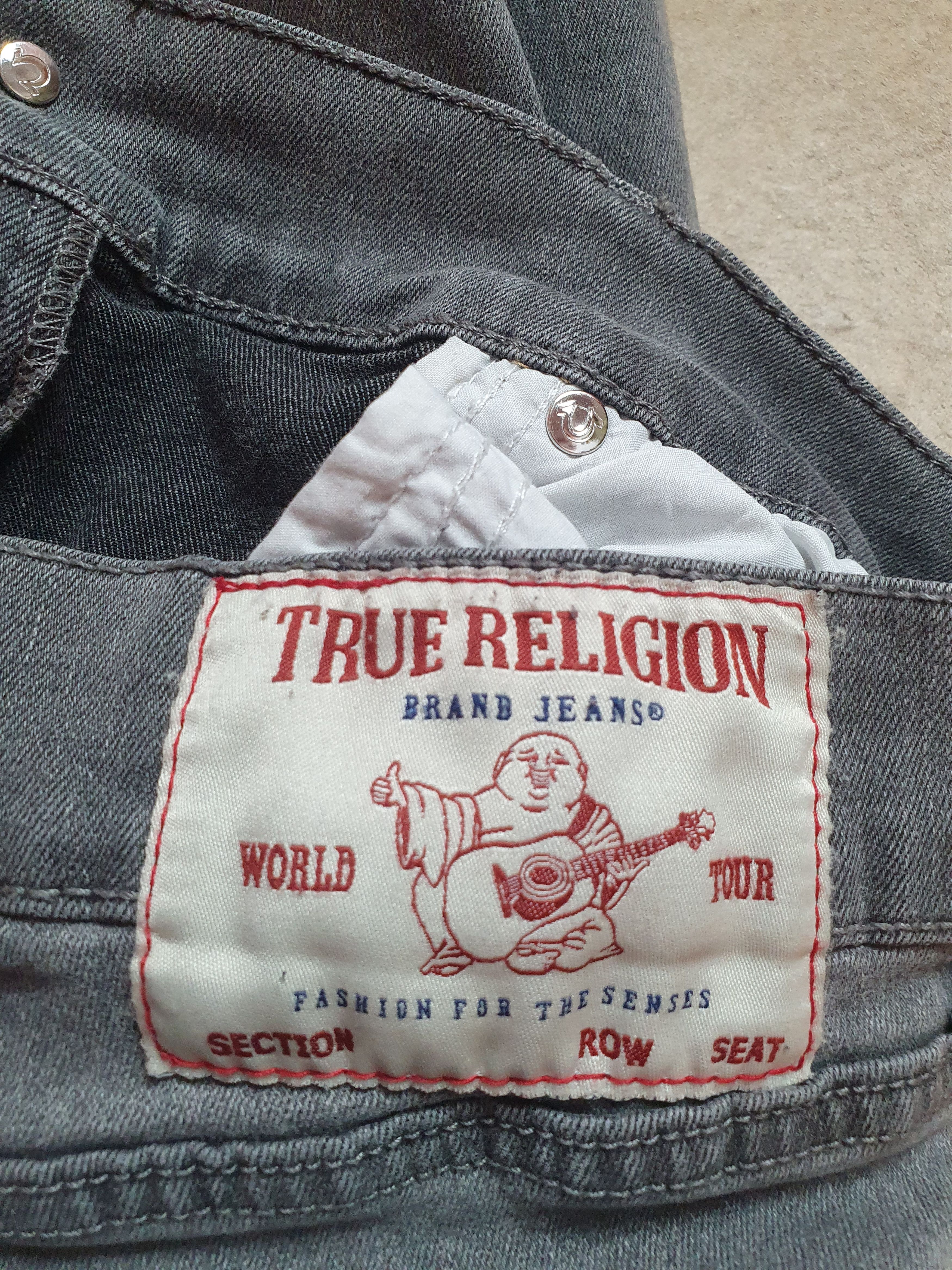 True Religion Gray Denim True Religion Mens Size 34 Rocco Relaxed Skinny Size US 34 / EU 50 - 13 Thumbnail