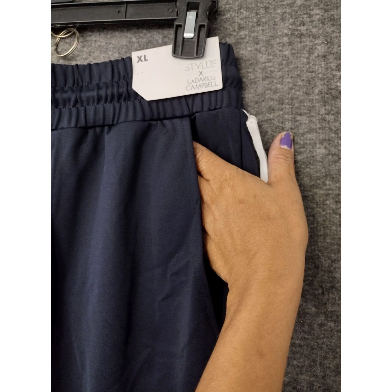 Vintage STYLUS Jogger Track Sweatpants Men's XL Navy Elastic Waist Drawstring 2 Pocket Loose Fit Athletic Activewear Pants Size US 36 / EU 52 - 6 Thumbnail