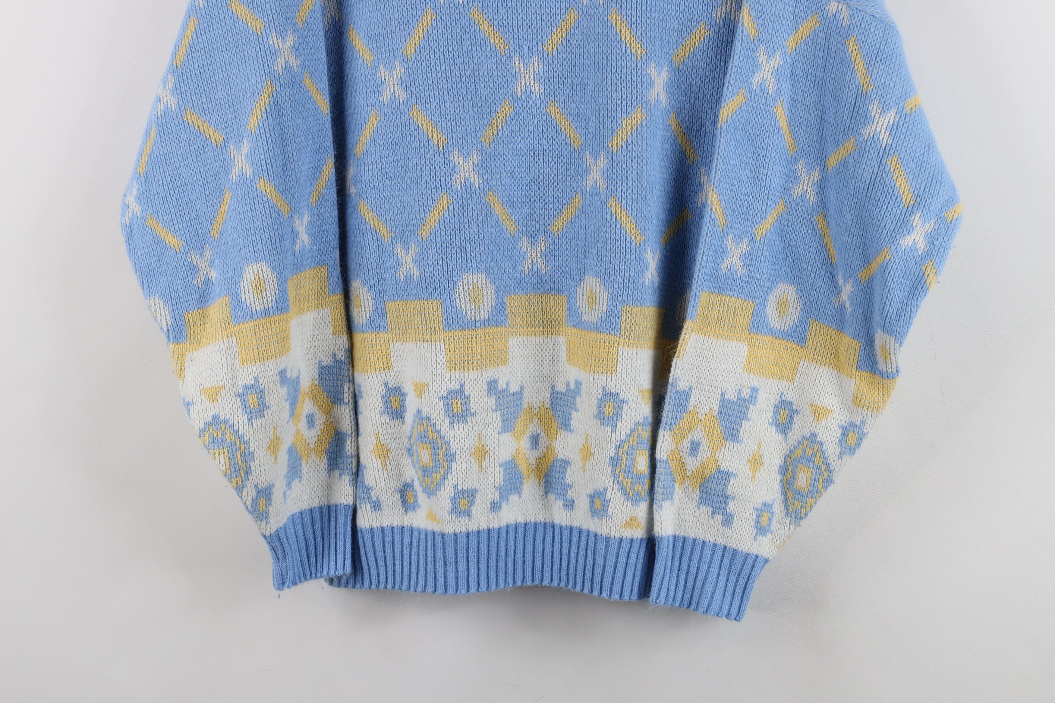 Vintage Vintage 90s Streetwear Fair Isle Knit Crewneck Sweater USA Size L / US 10 / IT 46 - 3 Thumbnail