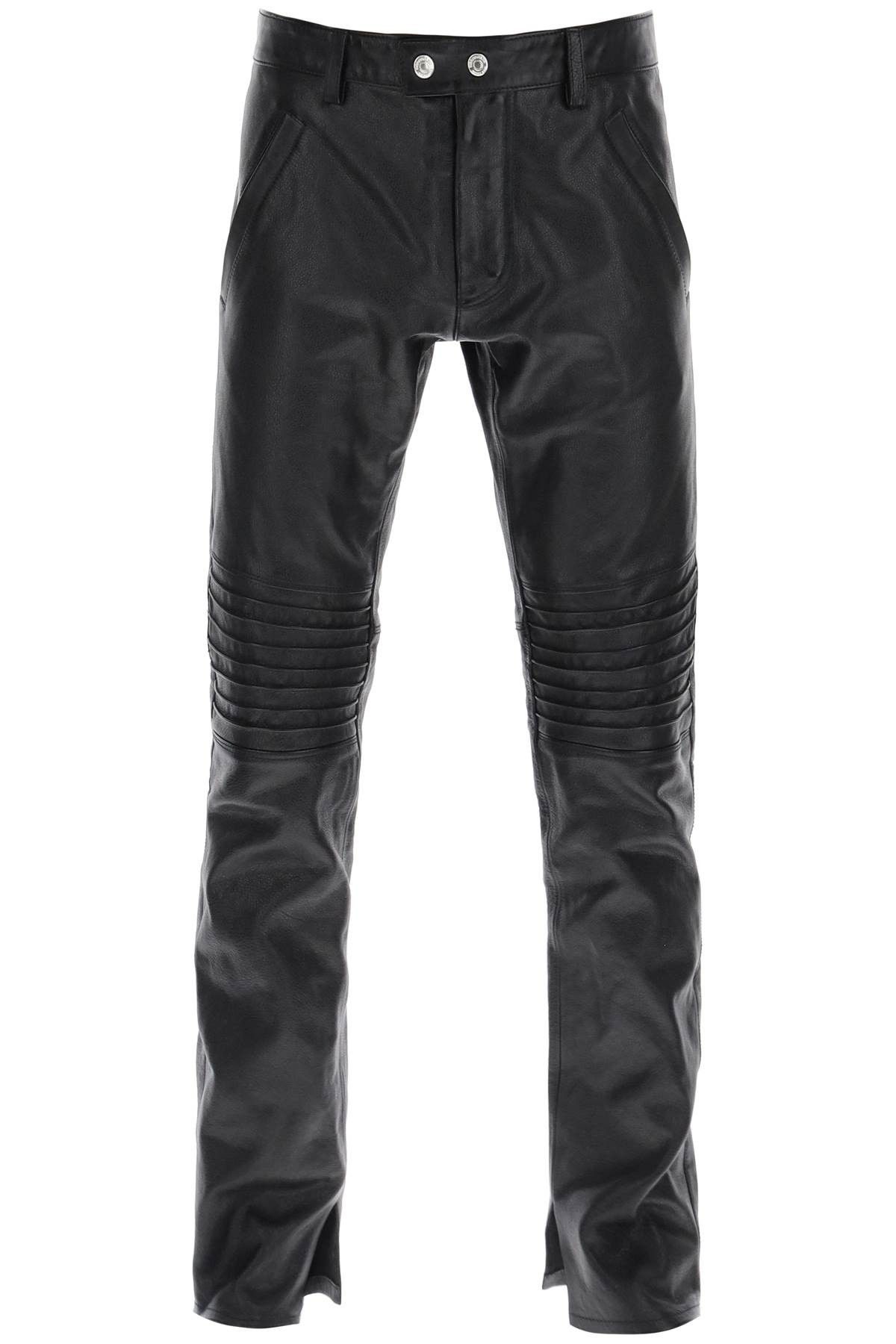 image of Dsquared2 Rider Leather Pants in Nero, Men's (Size 32)