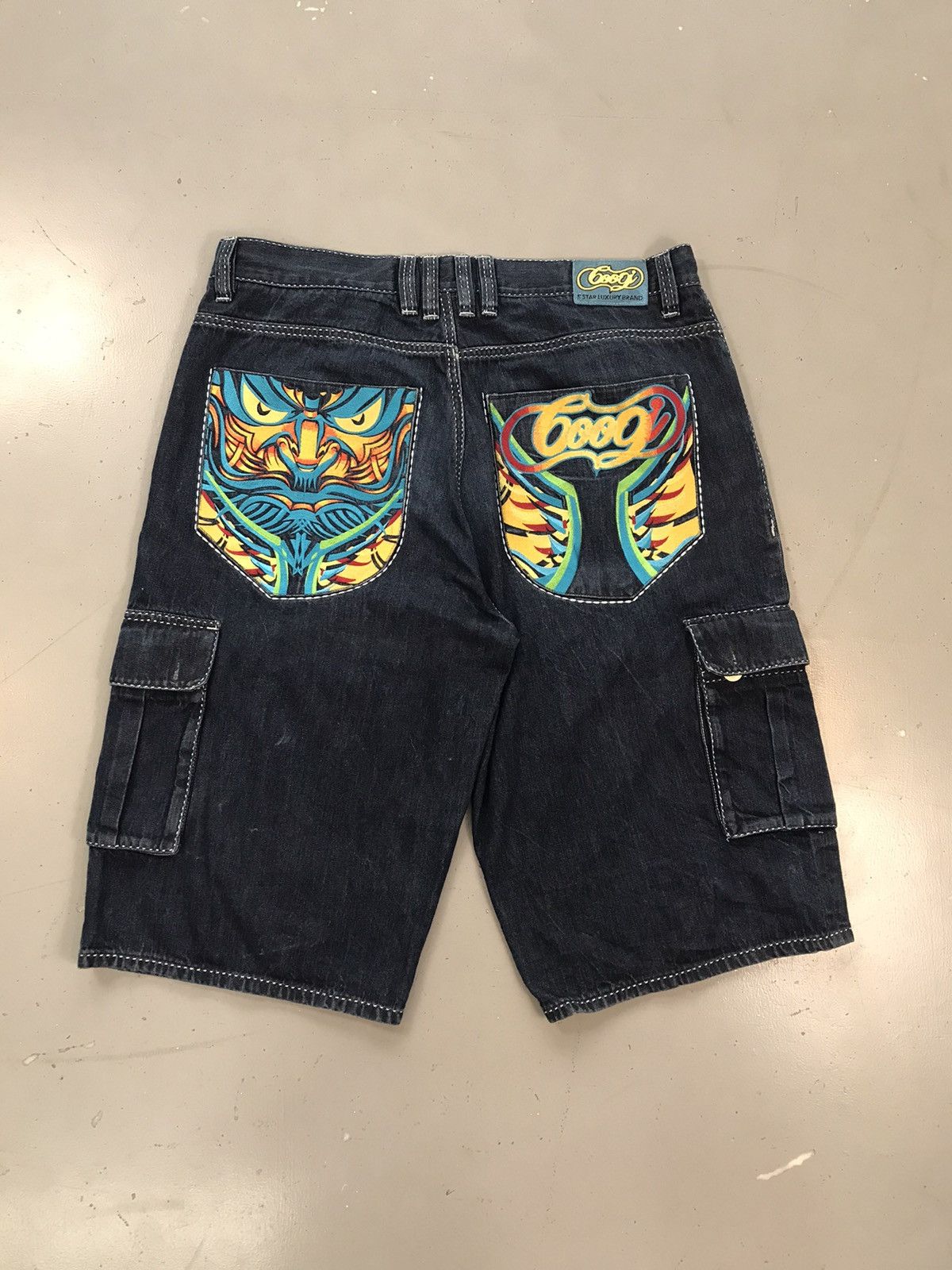 Vintage Coogi pocket embroidered denim jort
