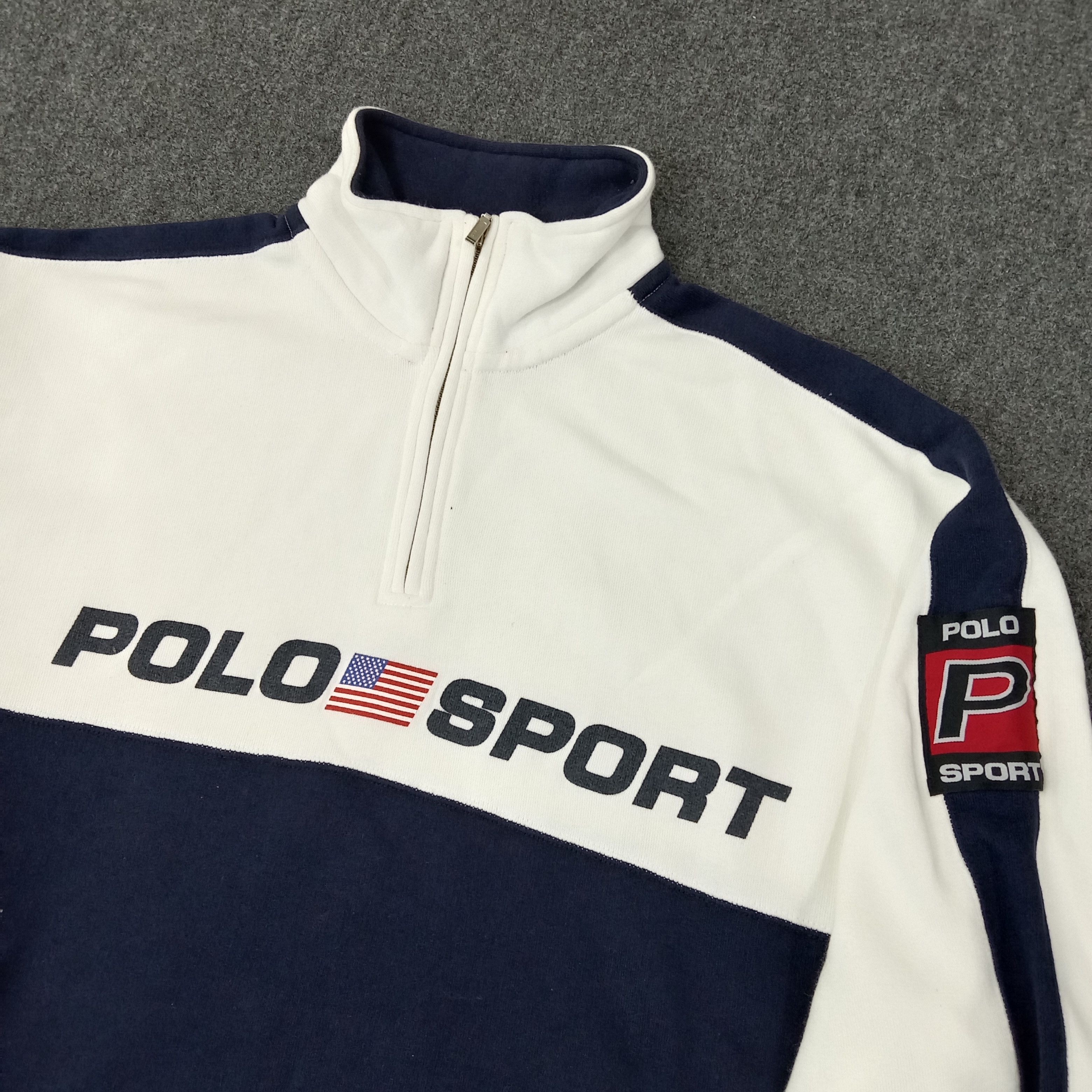 Polo Ralph Lauren Polo Sports American Half Zipper Sweatshirt C256N1 Size US XL / EU 56 / 4 - 2 Thumbnail