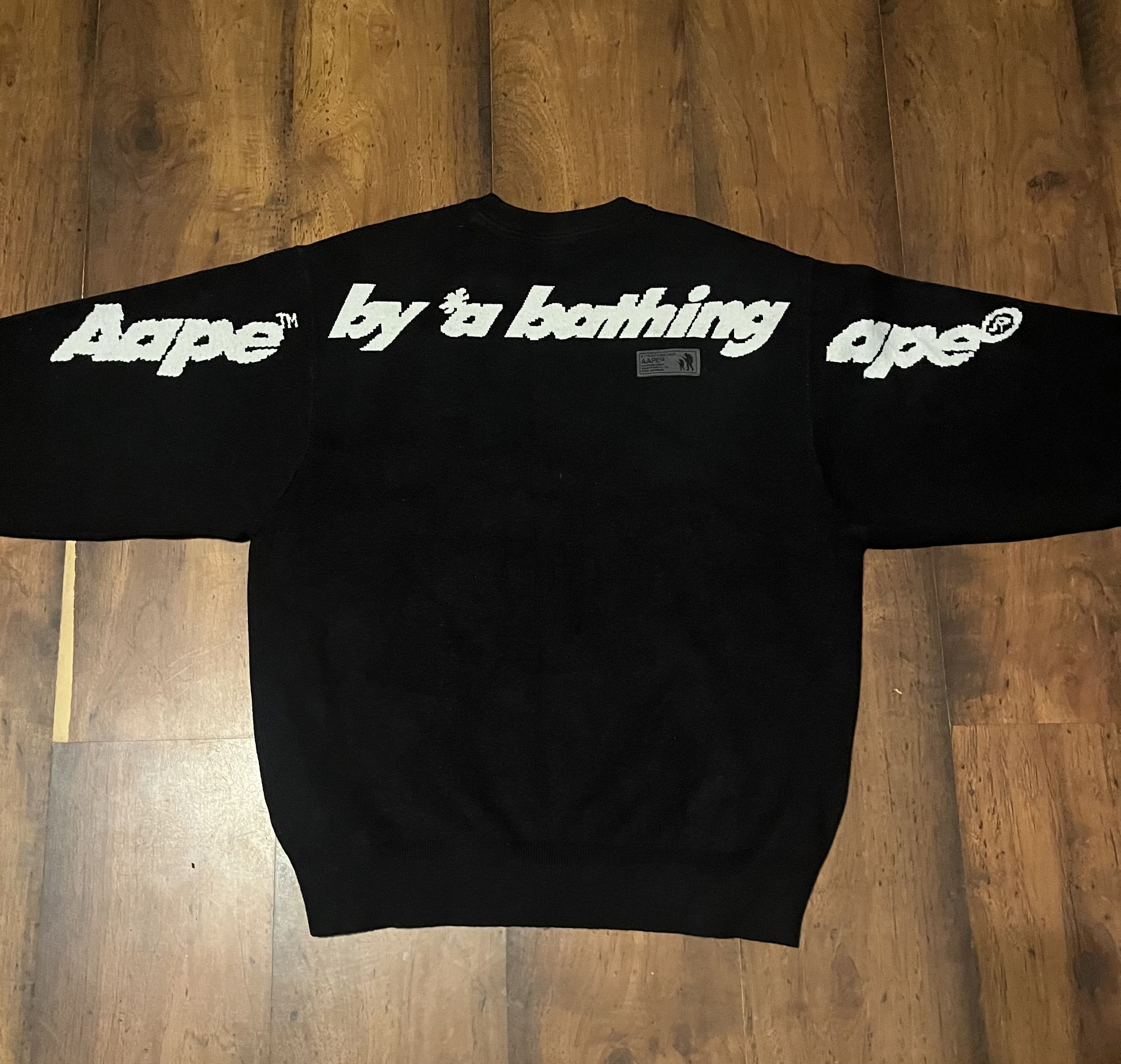 Aape × Bape Intarsia knit-logo crew-neck jumper Size US M / EU 48-50 / 2 - 2 Thumbnail