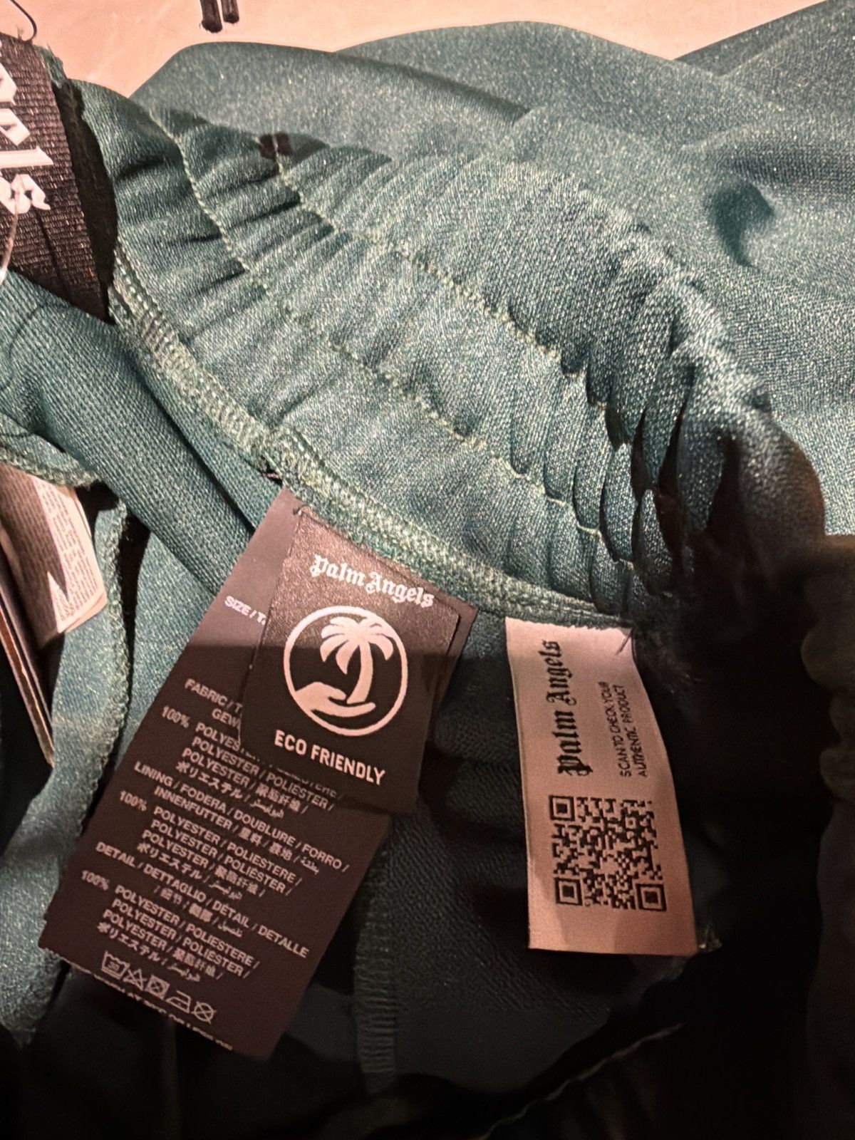 Palm Angels Palm angels green white track pants medium Size US 30 / EU 46 - 5 Thumbnail