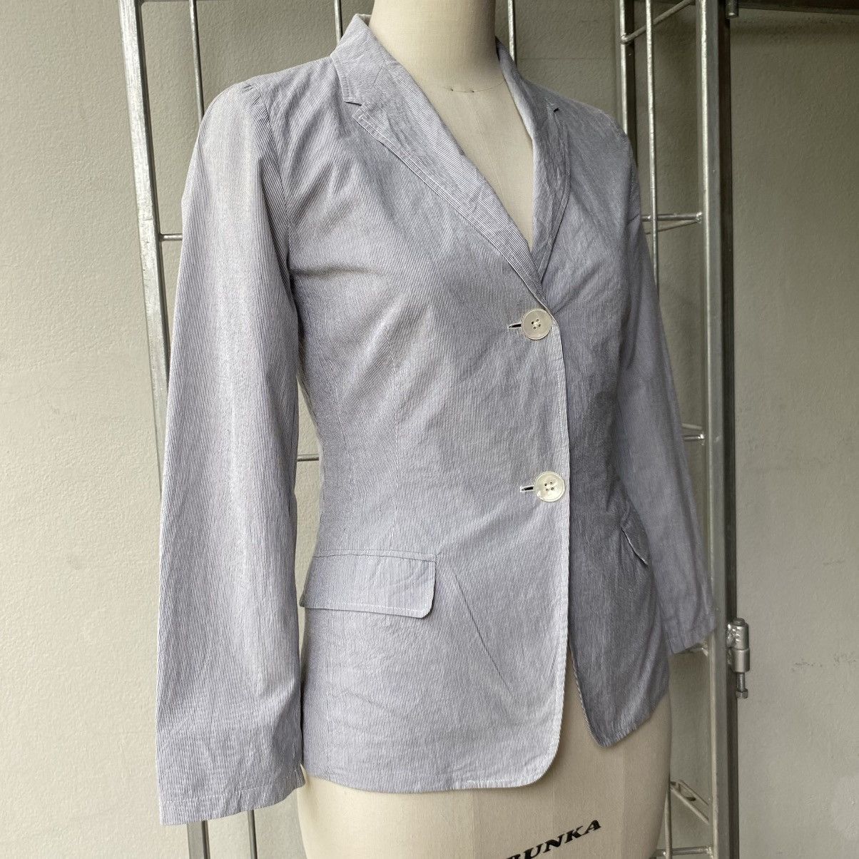 Jil Sander JIL SANDER Light Gray Blazer with Two Buttons Size M / US 6-8 / IT 42-44 - 21 Thumbnail