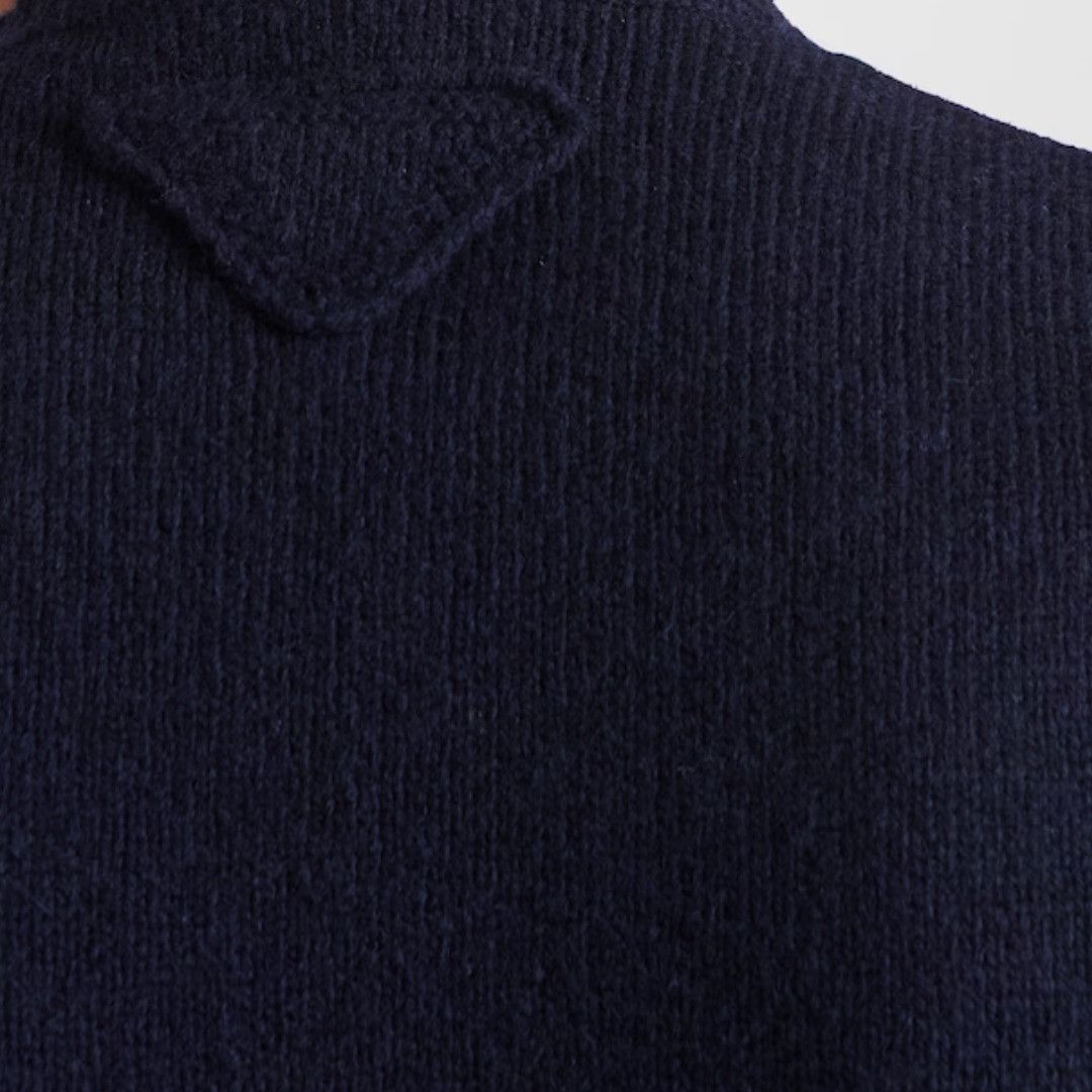 Prada o1bcso1str1025 Shetland Sweater in Blue Size US L / EU 52-54 / 3 - 3 Thumbnail
