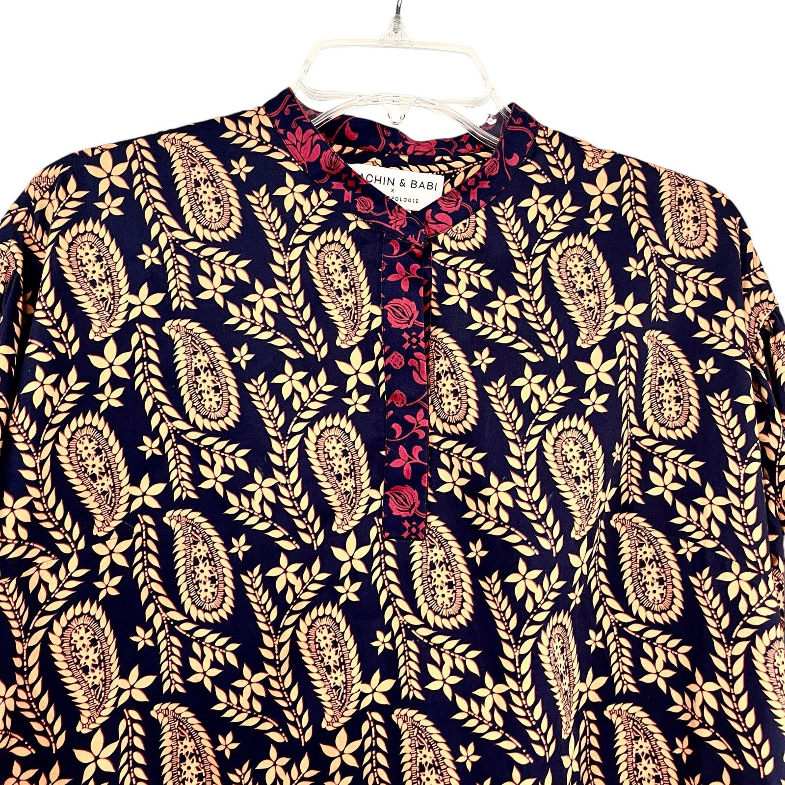 Sachin & Babi Sachin & Babi Celestine Paisley Print Tunic Shift Dress Size XS / US 0-2 / IT 36-38 - 5 Thumbnail