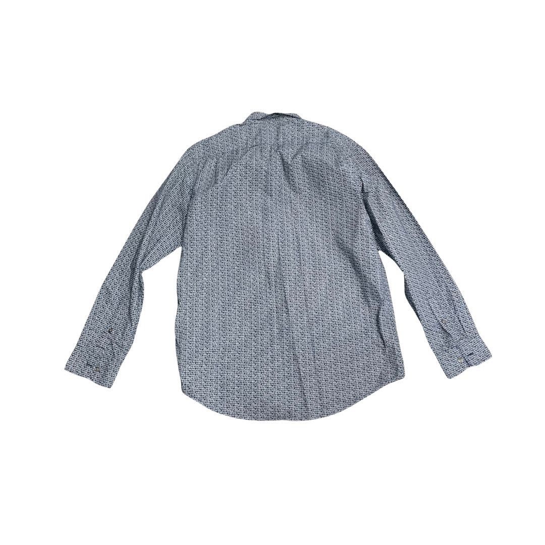 Michael Kors All over Logo Classic Fit Button Down Long Sleeve Shirt LG Size US M / EU 48-50 / 2 - 2 Thumbnail