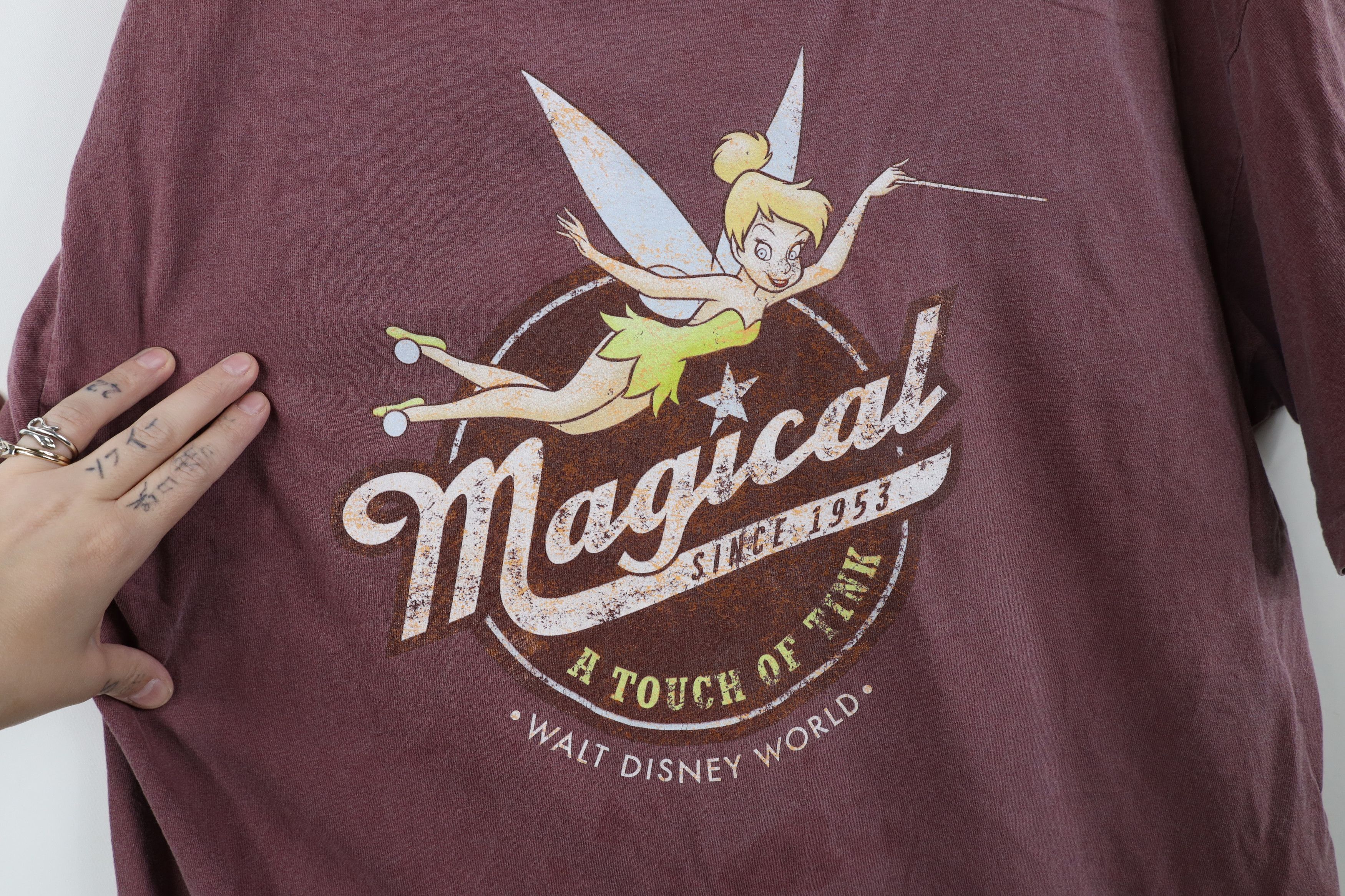 Disney Vintage 90s Walt Disney World Peter Pan Tinker Bell T-Shirt Size US L / EU 52-54 / 3 - 4 Thumbnail