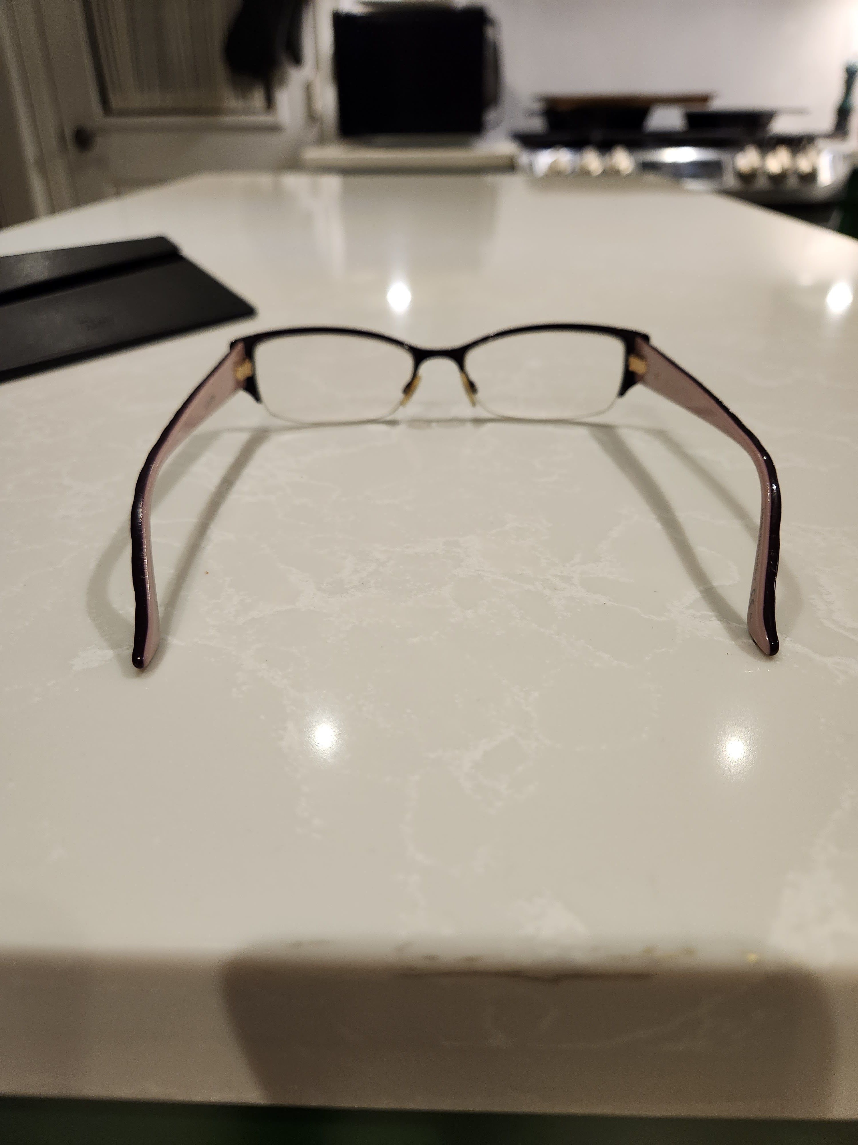 Dior CD 3770 Black Quilted Pattern Glasses Frames Made Italy Size ONE SIZE - 3 Thumbnail