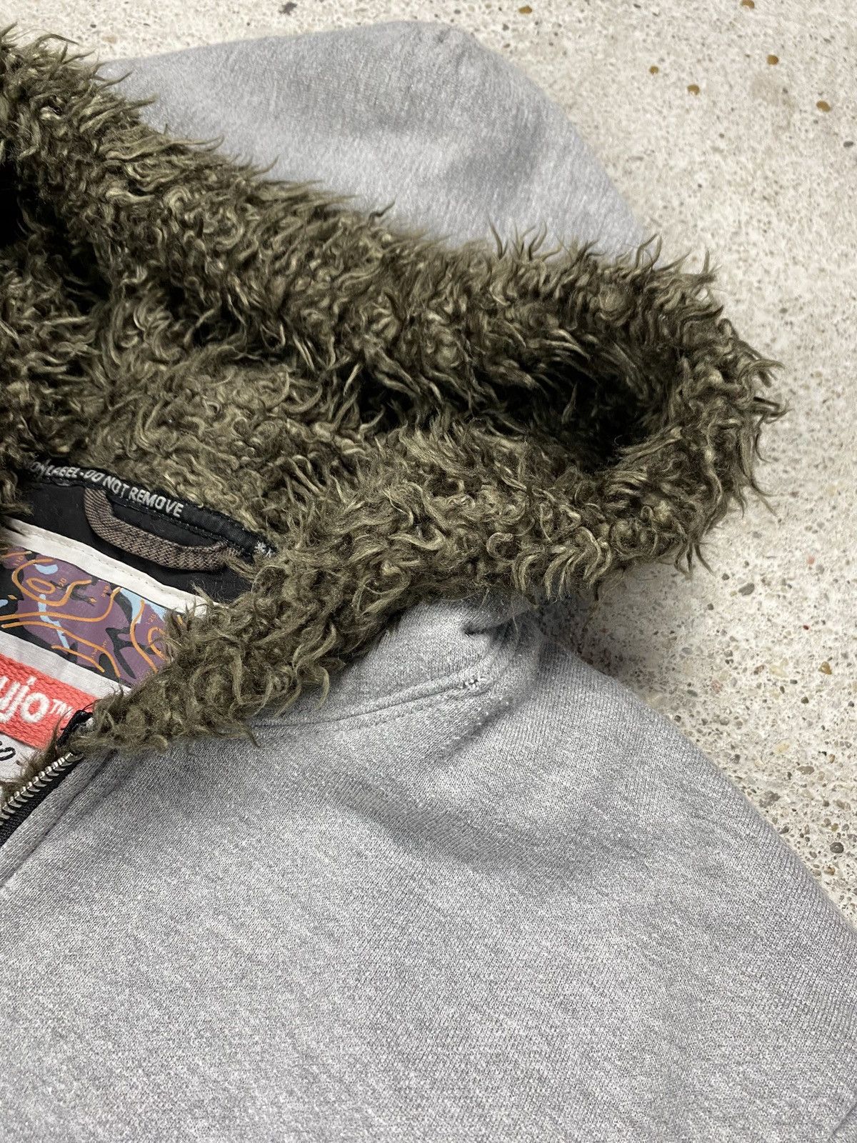 Japanese Brand Vintage hoodie bomber grey japan faux fur avant garde Size US L / EU 52-54 / 3 - 7 Thumbnail