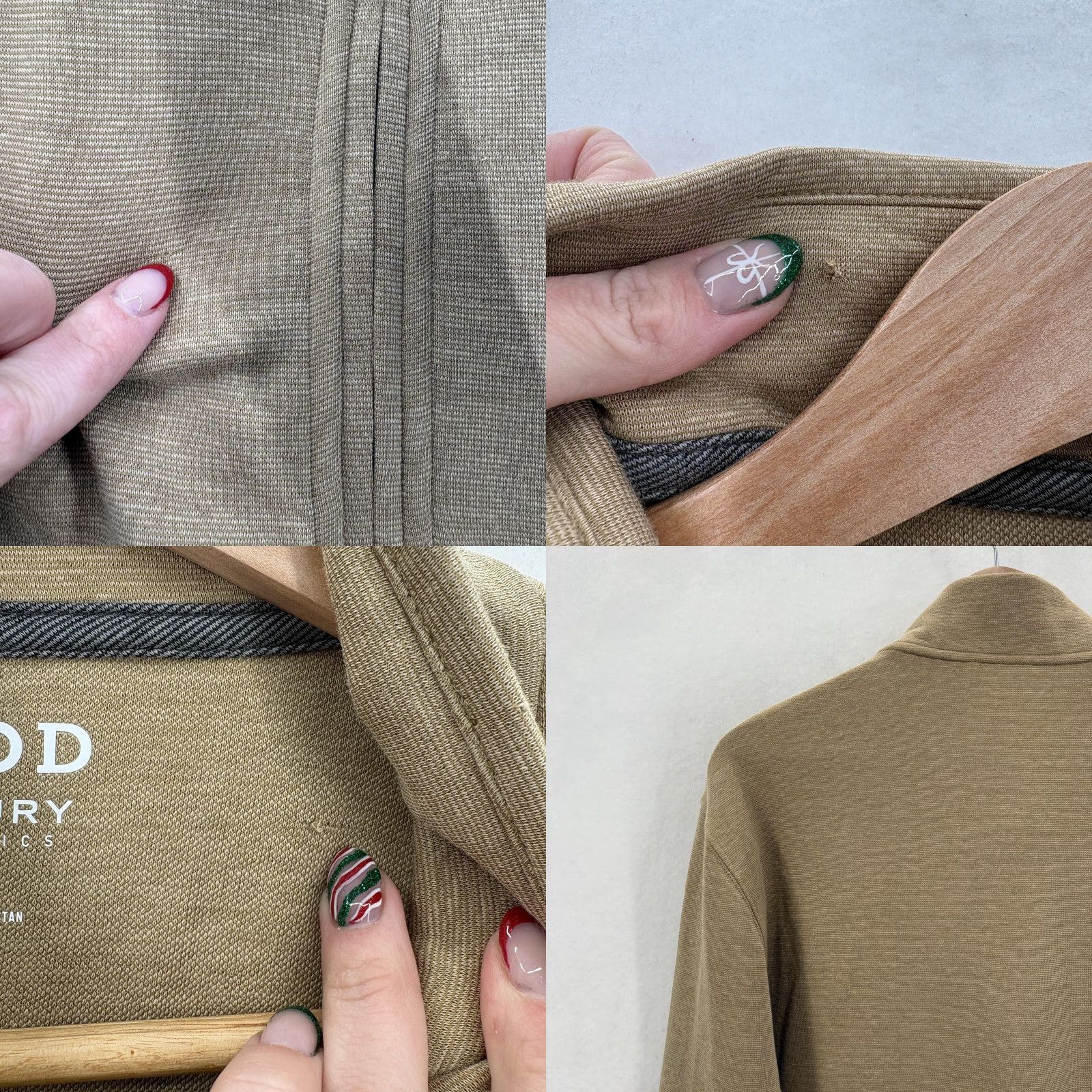 Izod VINTAGE Izod Sweater Mens Large Camel Heather Performance Luxury 1/4 Zip Pullover NWT Size US L / EU 52-54 / 3 - 9 Thumbnail