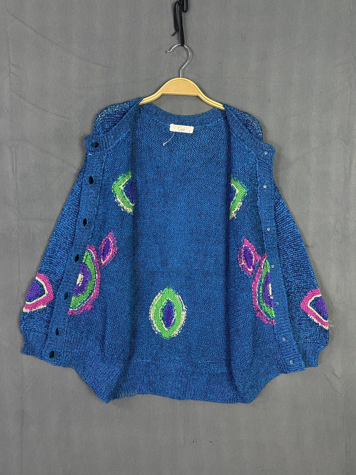 Aran Isles Knitwear × Vintage Vintage Cree Knitted Cardigan Size M / US 6-8 / IT 42-44 - 7 Thumbnail