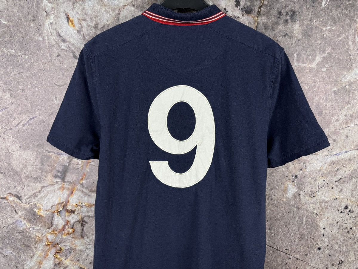 Ted Baker Ted Baker Polo Shirt Navy Red Trim Number 9 Patch Back Logo Size US XL / EU 56 / 4 - 13 Thumbnail