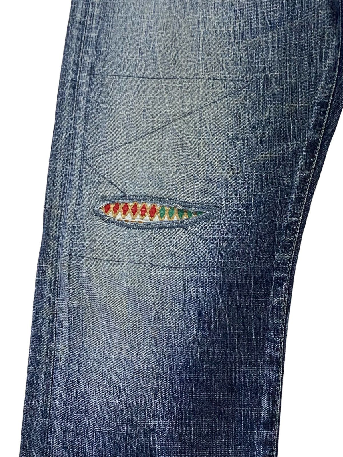 Marithe + Francois Girbaud Marithe Francois Girbaud Patchwork Ripped Distressed Denim Size US 32 / EU 48 - 17 Thumbnail