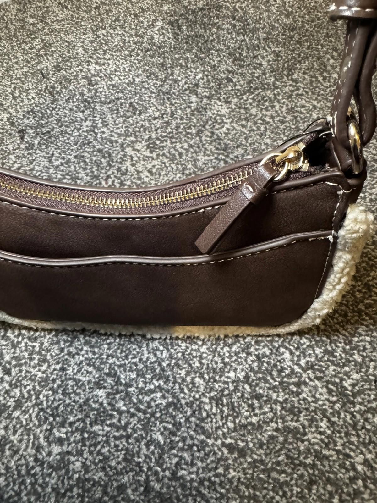 DKNY DKNY Brown Faux Leather Bag with Chain New Tags RPR $140 Size ONE SIZE - 4 Thumbnail