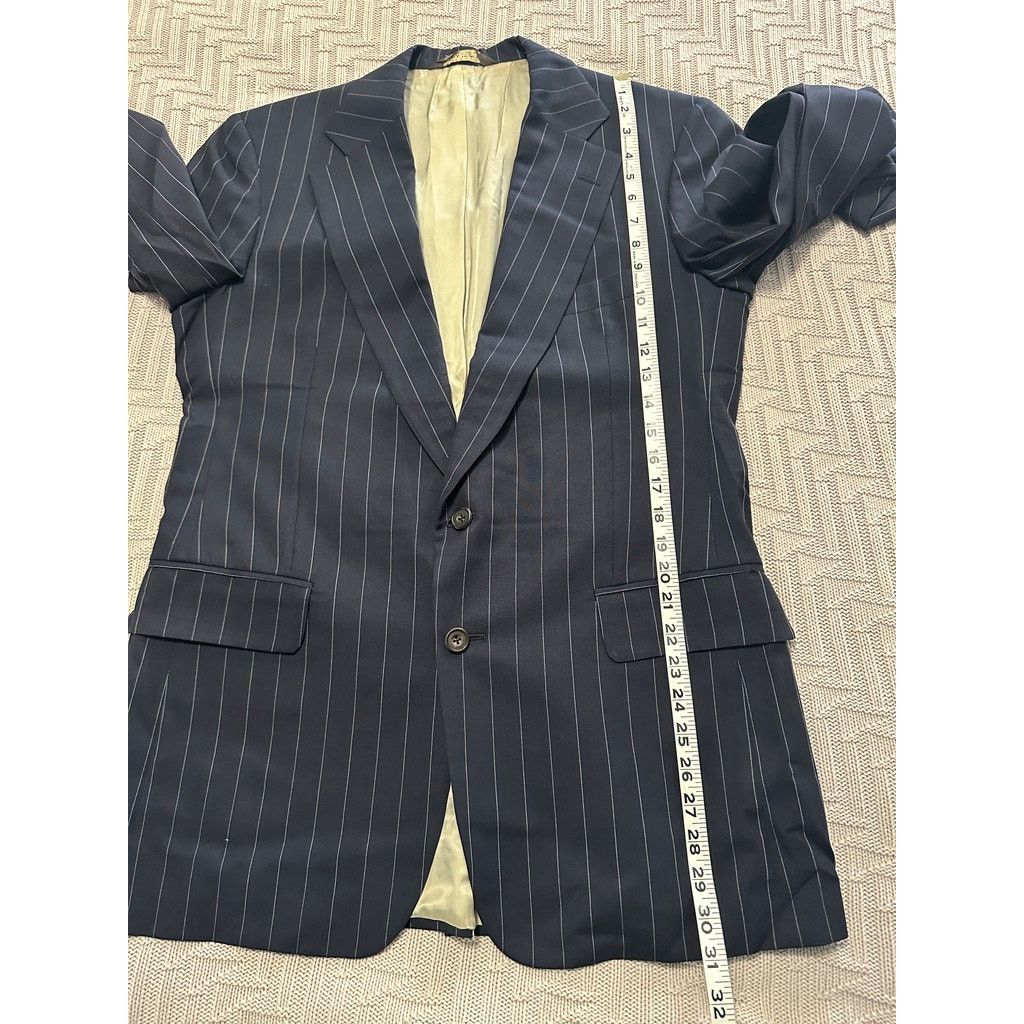 Paul Stuart Paul Stuart navy pinstripe two button wool suit size 41L Size 40L - 9 Thumbnail