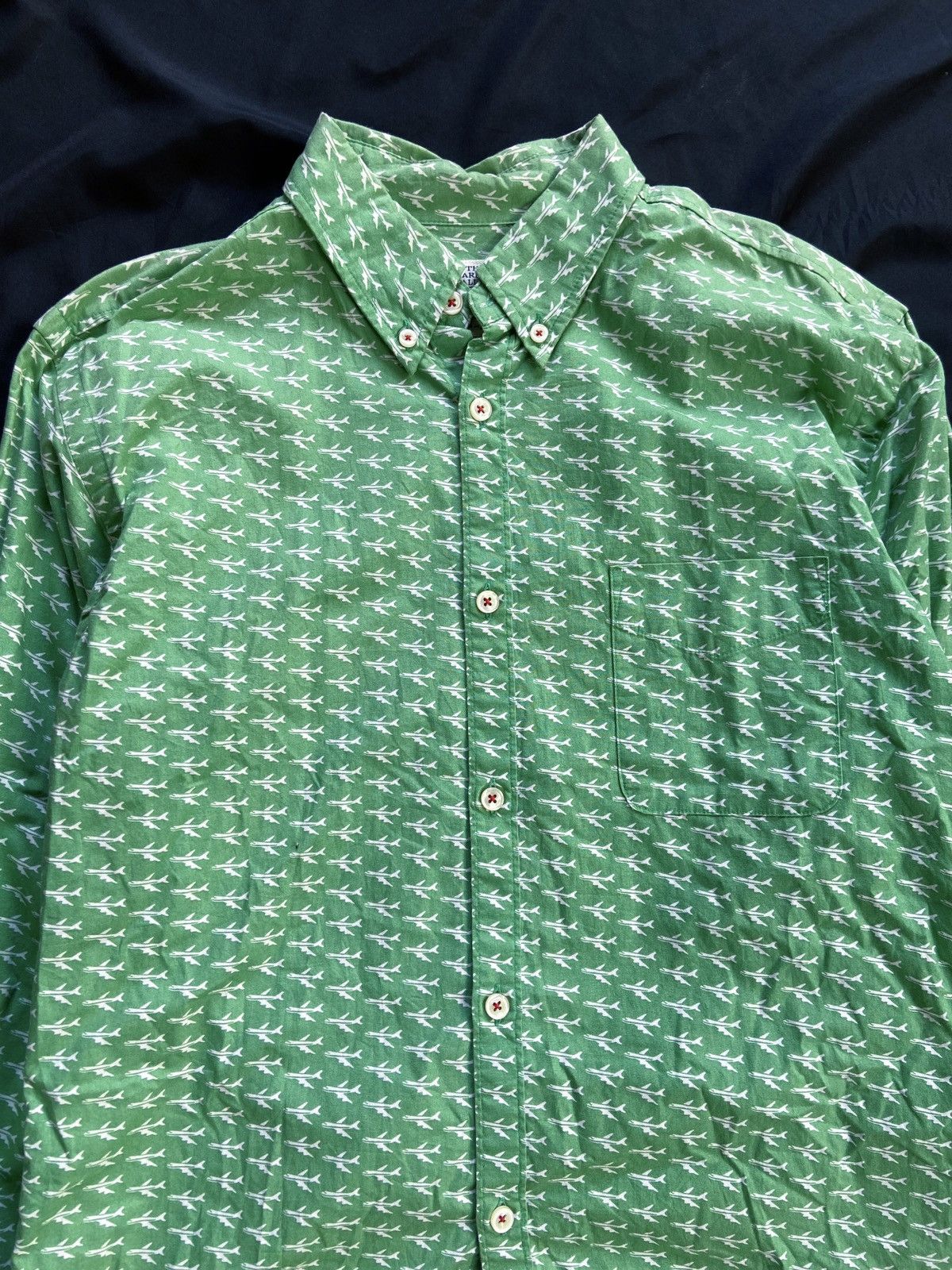 If Six Was Nine JAPANESE THE SHARKEY'S PRINTED PLANES BUTTON DOWN SHIRT Size US M / EU 48-50 / 2 - 4 Thumbnail