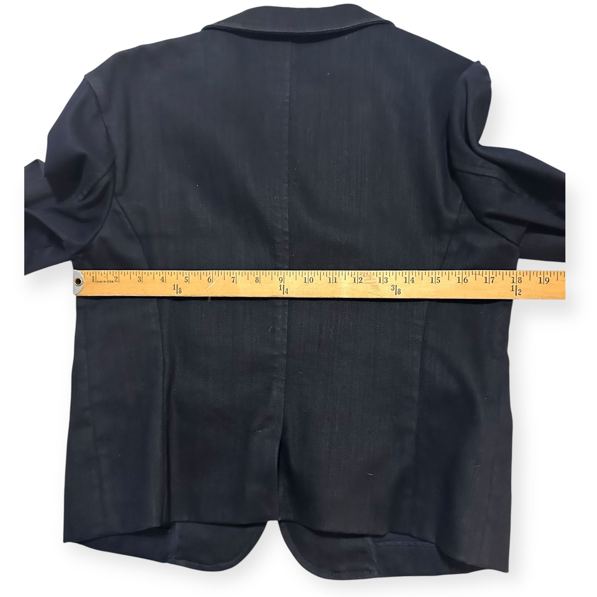 Prada Prada Architectural Navy Cropped Blazer 2008 IT 46 Size L / US 10 / IT 46 - 11 Thumbnail