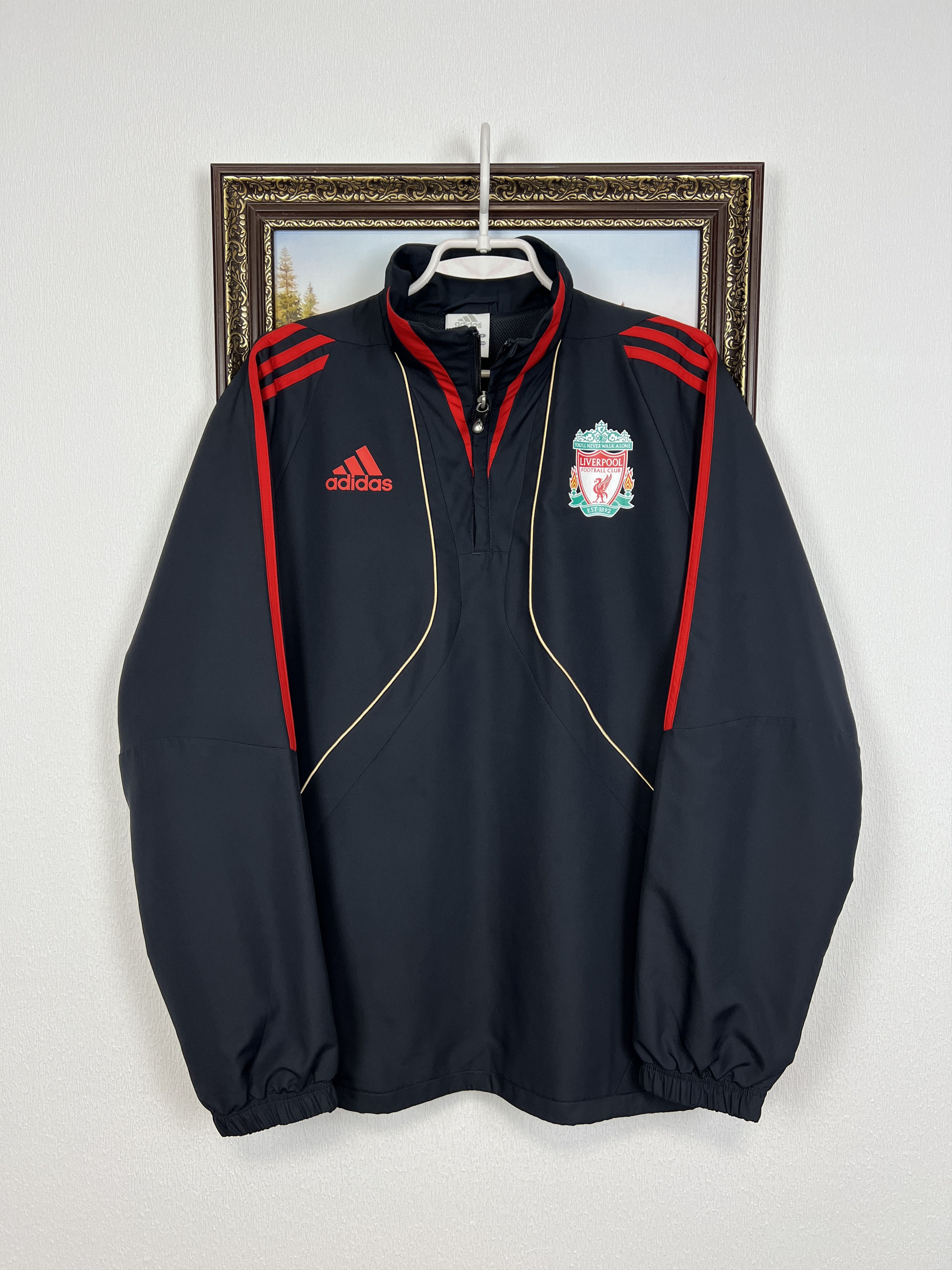 Adidas Vintage Adidas Liverpool Football Jacket Soccer YNWA Size US L / EU 52-54 / 3 - 1 Thumbnail