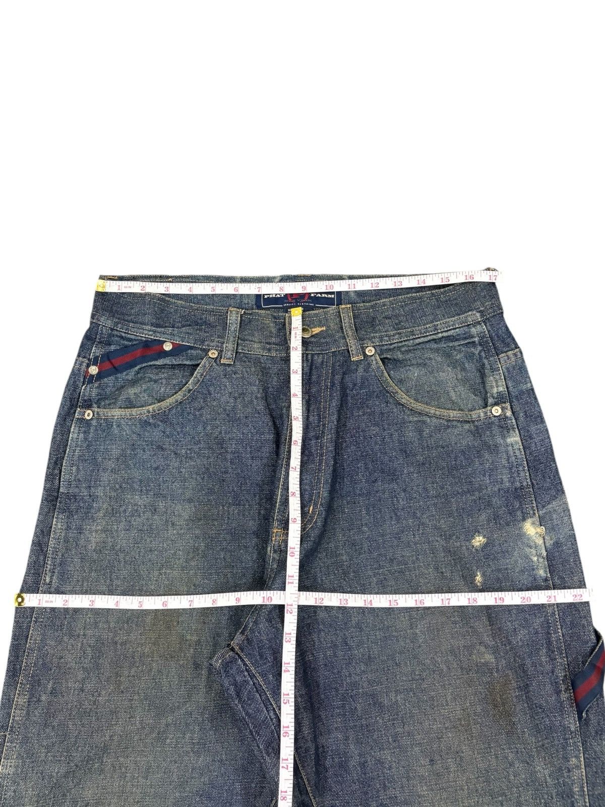 Phat Farm Vintage Phat Farm Carpenter Distressed Baggy Jeans Size US 34 / EU 50 - 10 Thumbnail