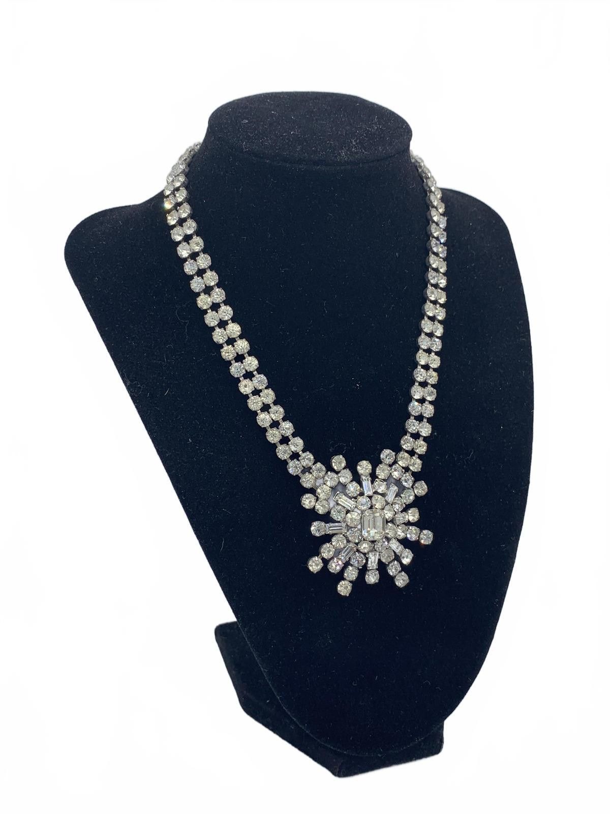 Other Jay Flex Sterling Silver Rhinestone Starburst Necklace Size ONE SIZE - 4 Thumbnail