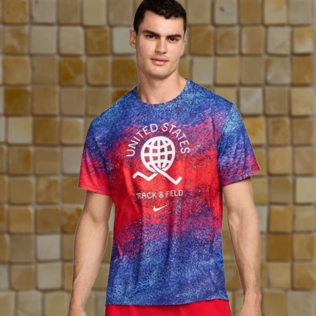 Nike VINTAGE NEW MENS NIKE UNITED STATES TRACK & FIELD SHIRT DRI-FIT SIZE L UPF 40+ Size US L / EU 52-54 / 3 - 1 Preview