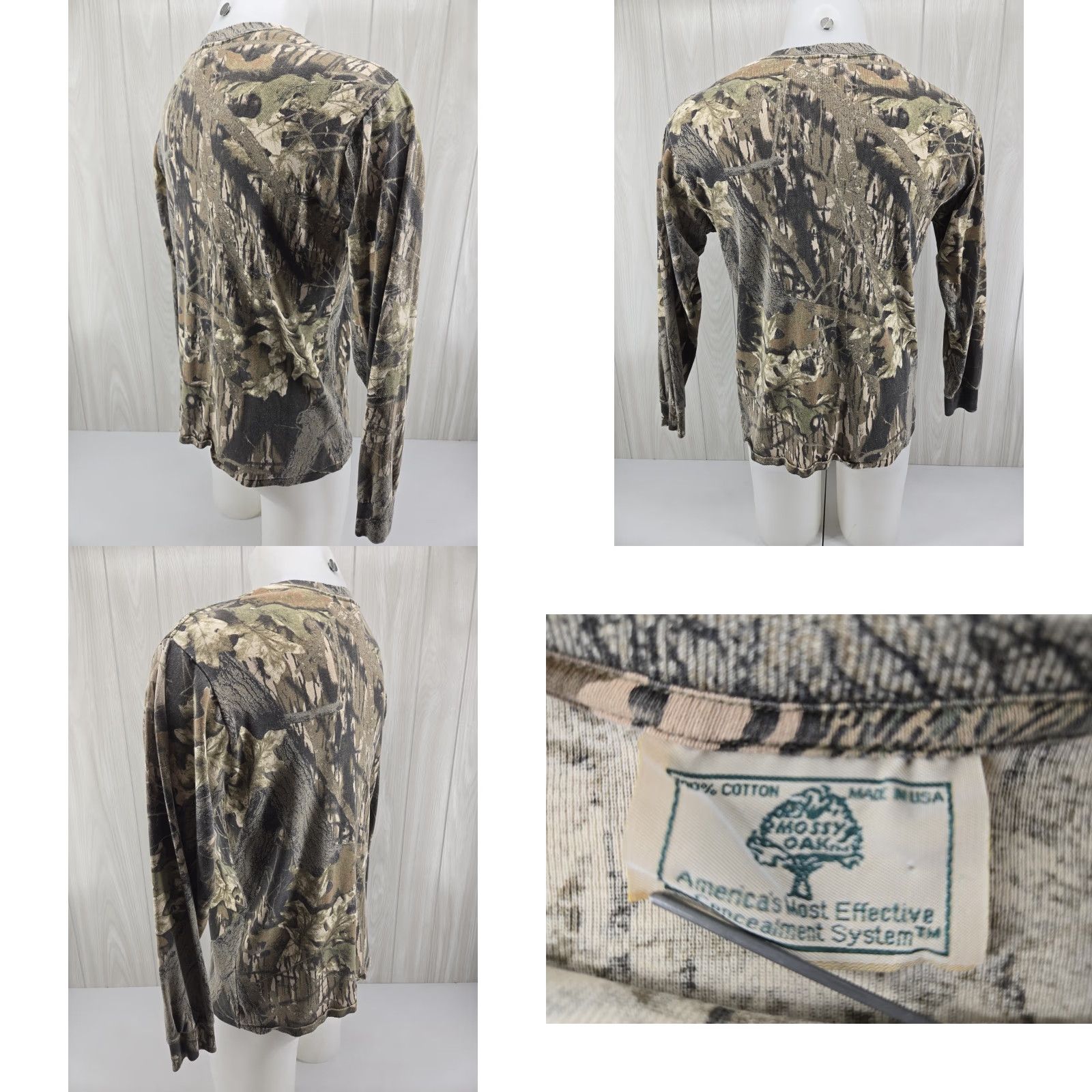 Vintage VINTAGE Mossy Oak Shirt Mens LARGE Camo Long Sleeve USA Made Size US L / EU 52-54 / 3 - 8 Thumbnail