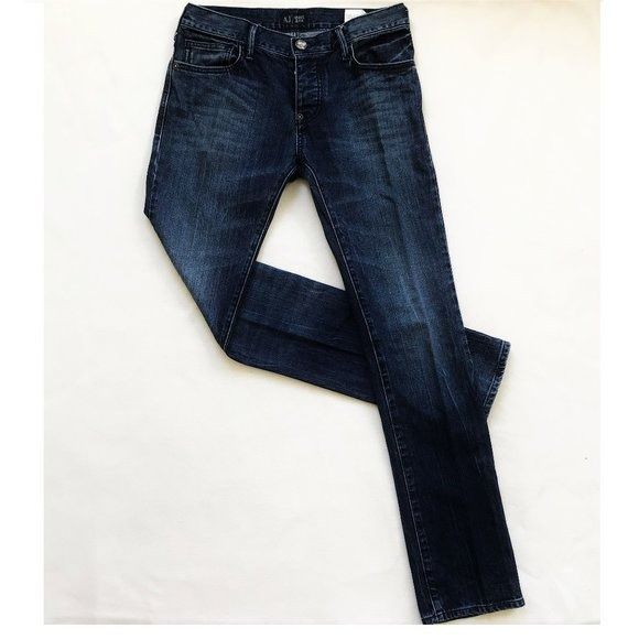 Giorgio Armani Armani Jeans J024L Dark Wash Medium Rise Straight Leg Women' Size 29" - 1 Thumbnail