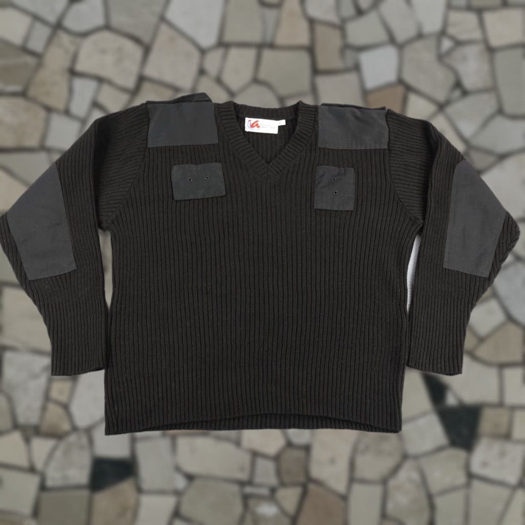 Vintage VINTAGE Horace Small Sweater Mens XL Black Commando Pullover V-Neck Size US XL / EU 56 / 4 - 1 Thumbnail
