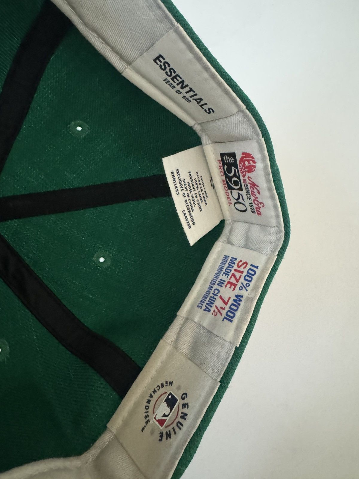 Fear of God × New Era Fear of God x New Era 59Fifty “Green” Fitted Hat Size ONE SIZE - 10 Thumbnail