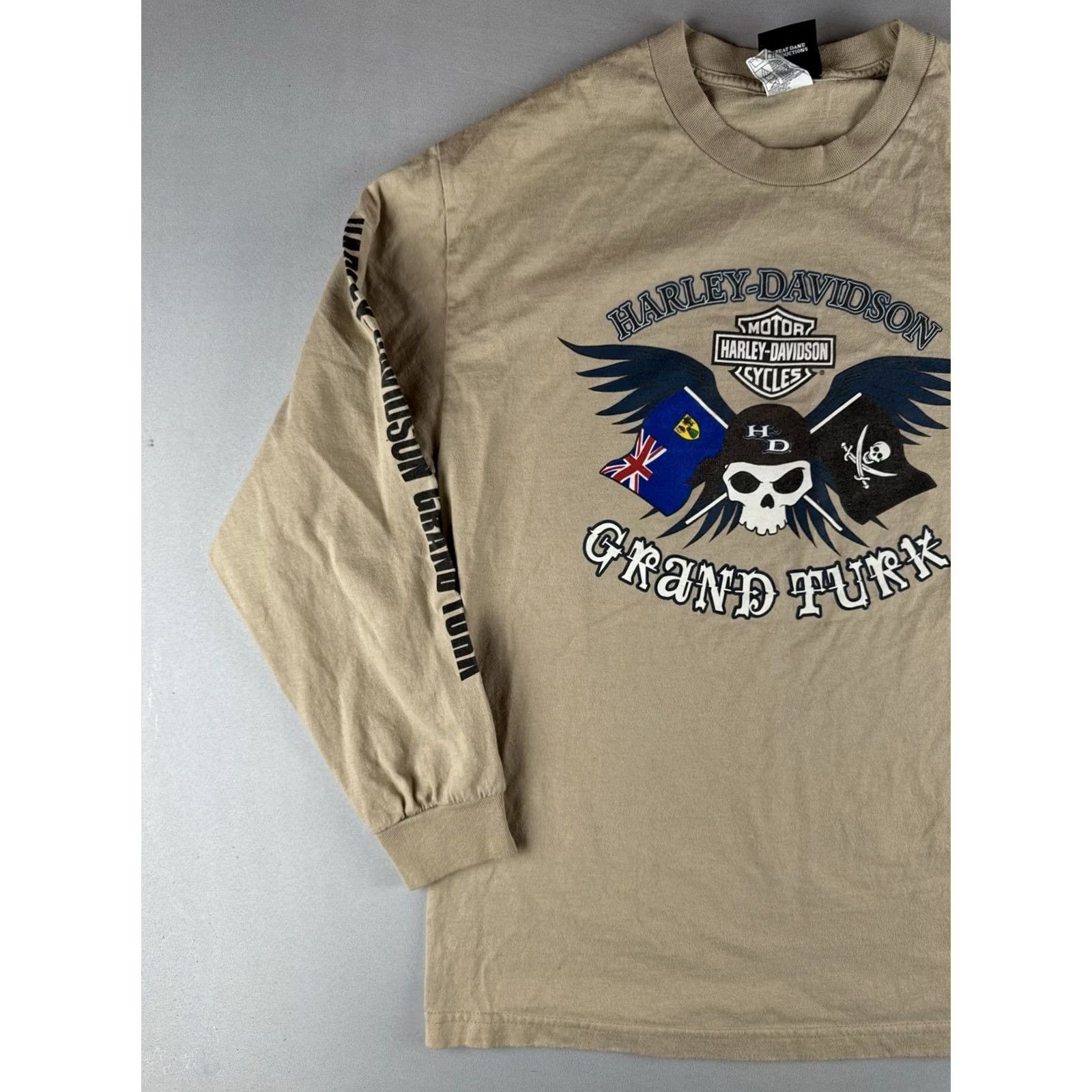 Harley Davidson Harley-Davidson Grand Turk Long Sleeve Tee Skull Graphic Biker Shirt Mens L Size US L / EU 52-54 / 3 - 2 Thumbnail