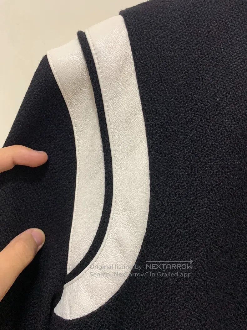 Saint Laurent Paris Saint Laurent Paris Black and white wool patchwork basebal Size US M / EU 48-50 / 2 - 6 Thumbnail