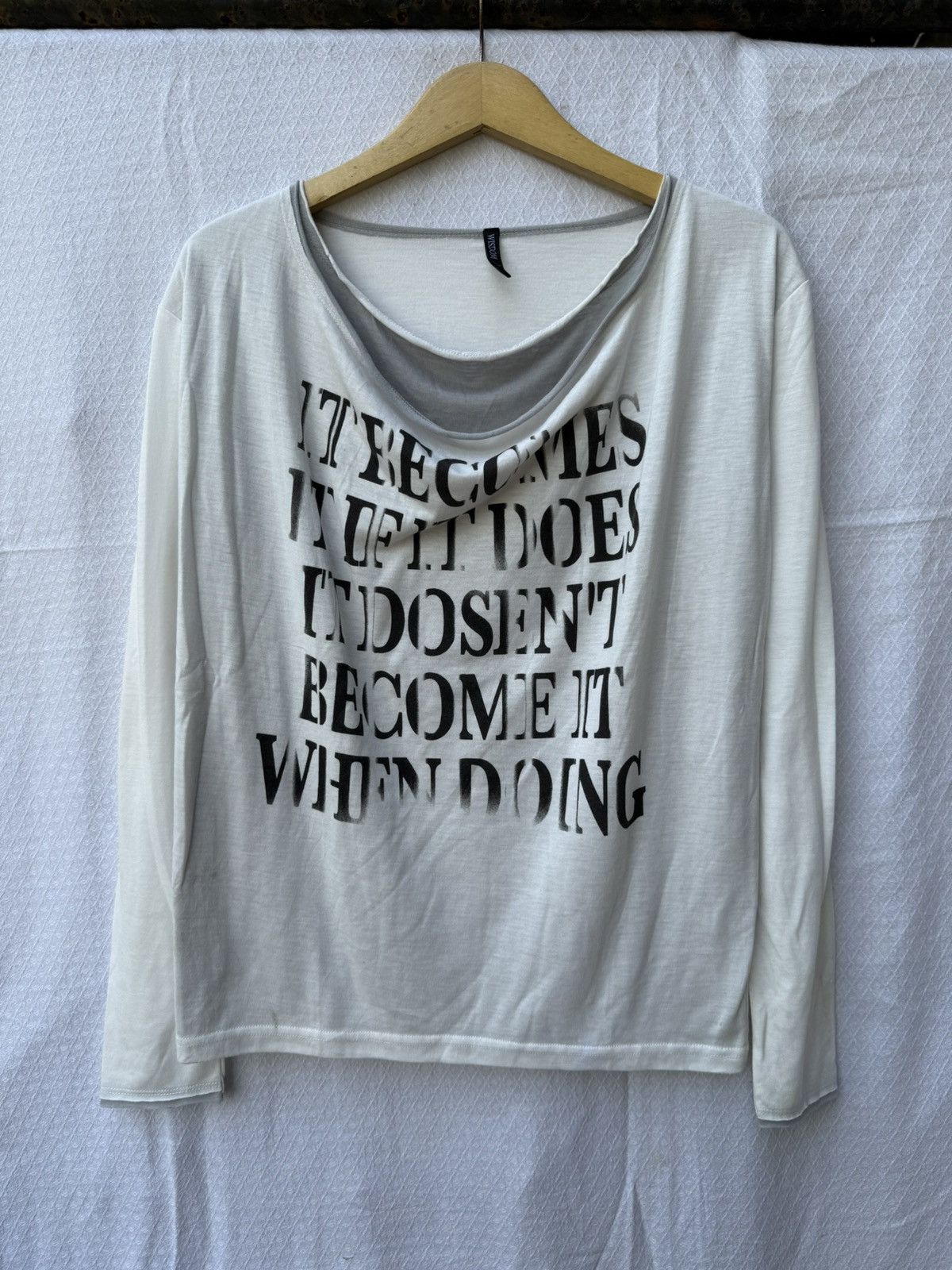 Double Layer Wisdom Poem Style Longsleeve