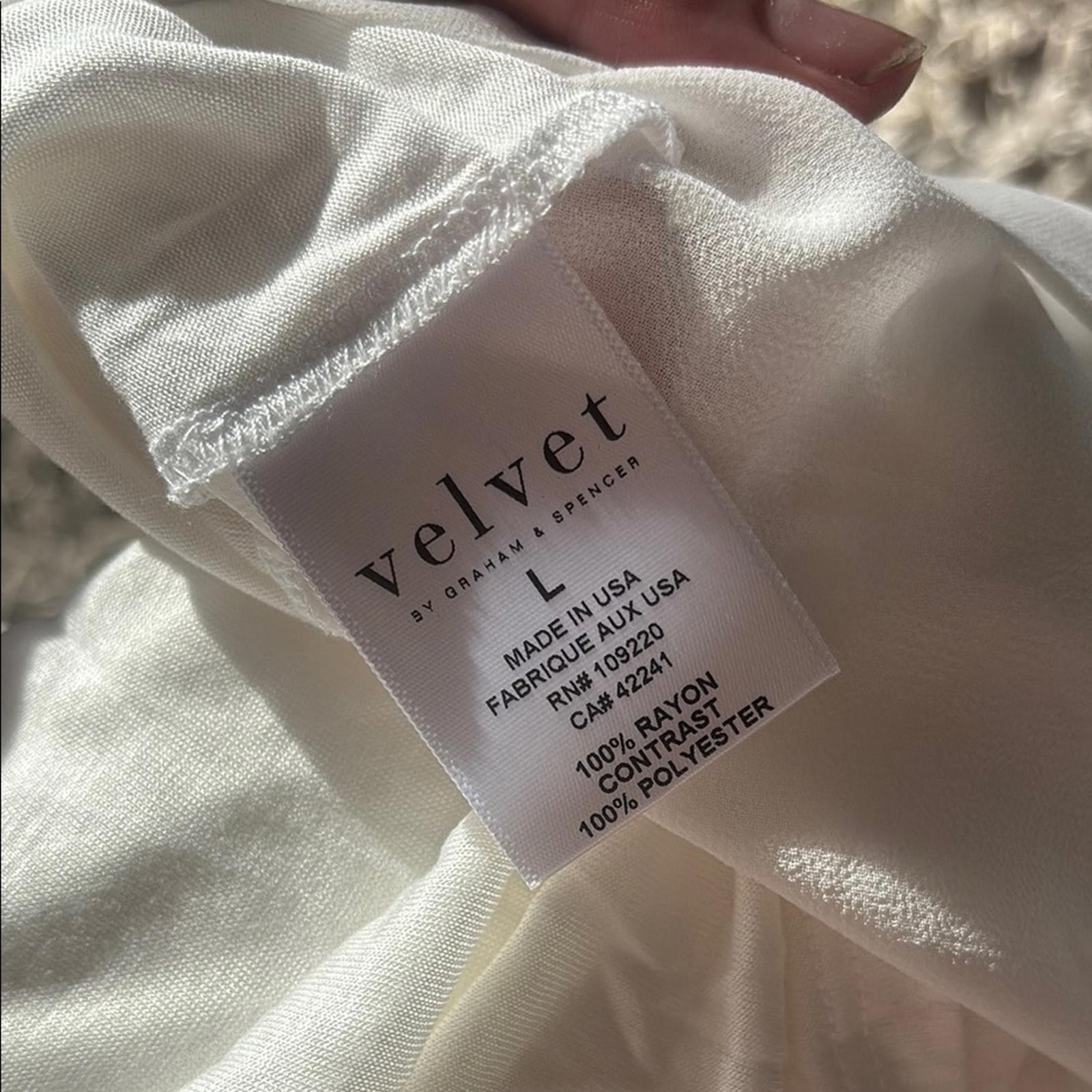 Velvet Velvet White Long Sleeve Tee Essential Comfort Size XL / US 12-14 / IT 48-50 - 5 Thumbnail