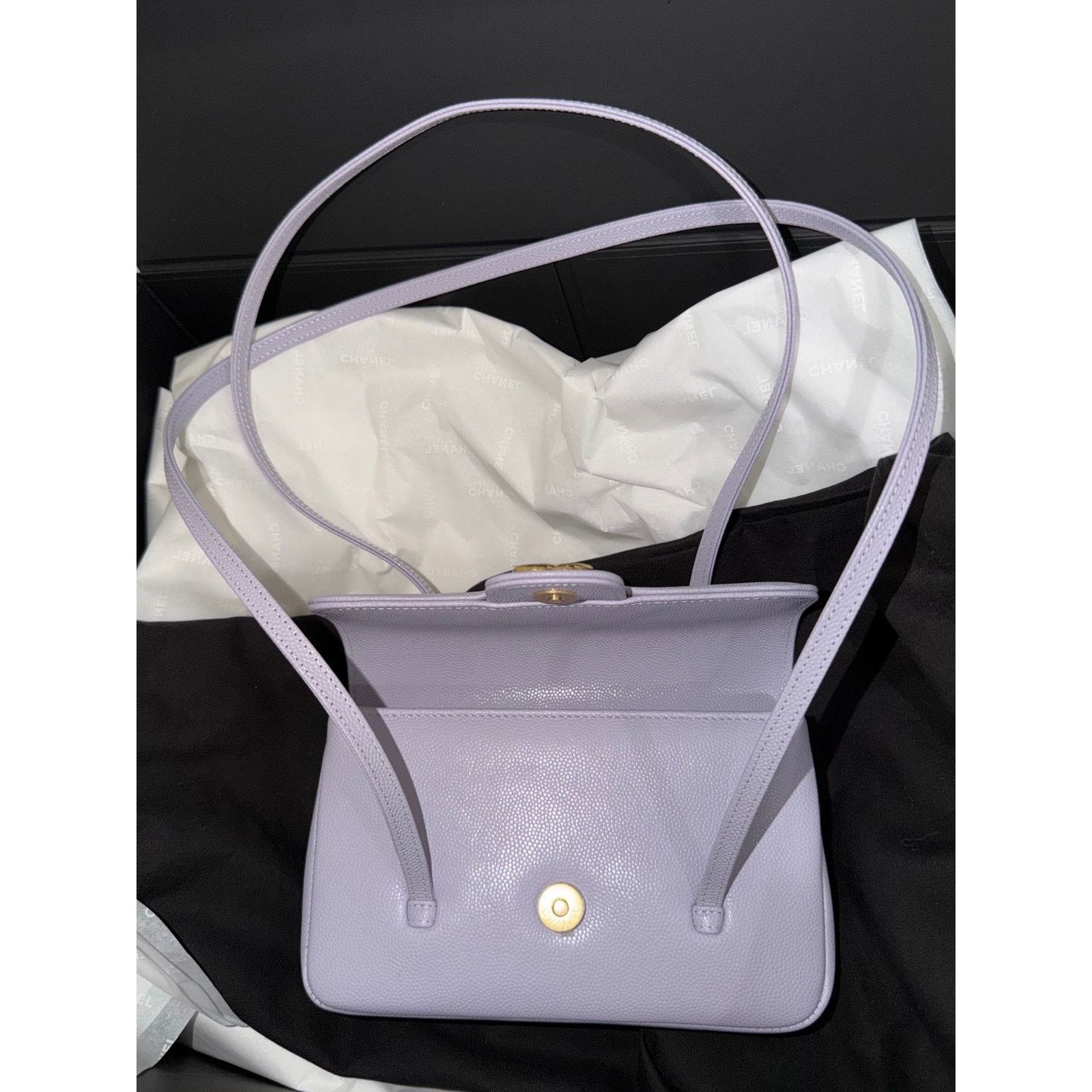 Chanel Chanel 26S Preppy Coco Mini Purple Caviar Leather Gold CC Lg Size ONE SIZE - 19 Thumbnail