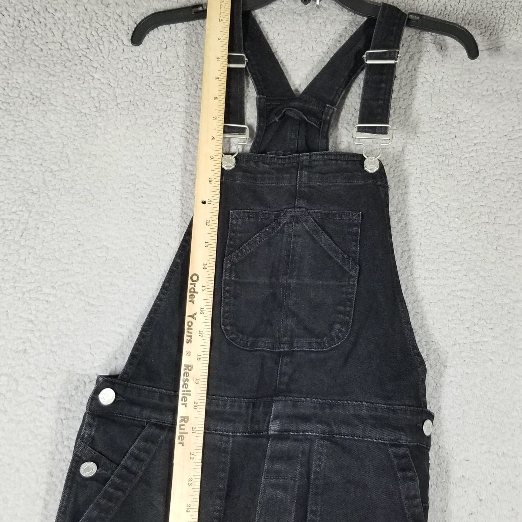 Gap Gap Overalls Womens XS Black Denim Utility Adjustable Straps Pockets Stretch Casual Size 26" / US 2 / IT 38 - 6 Thumbnail