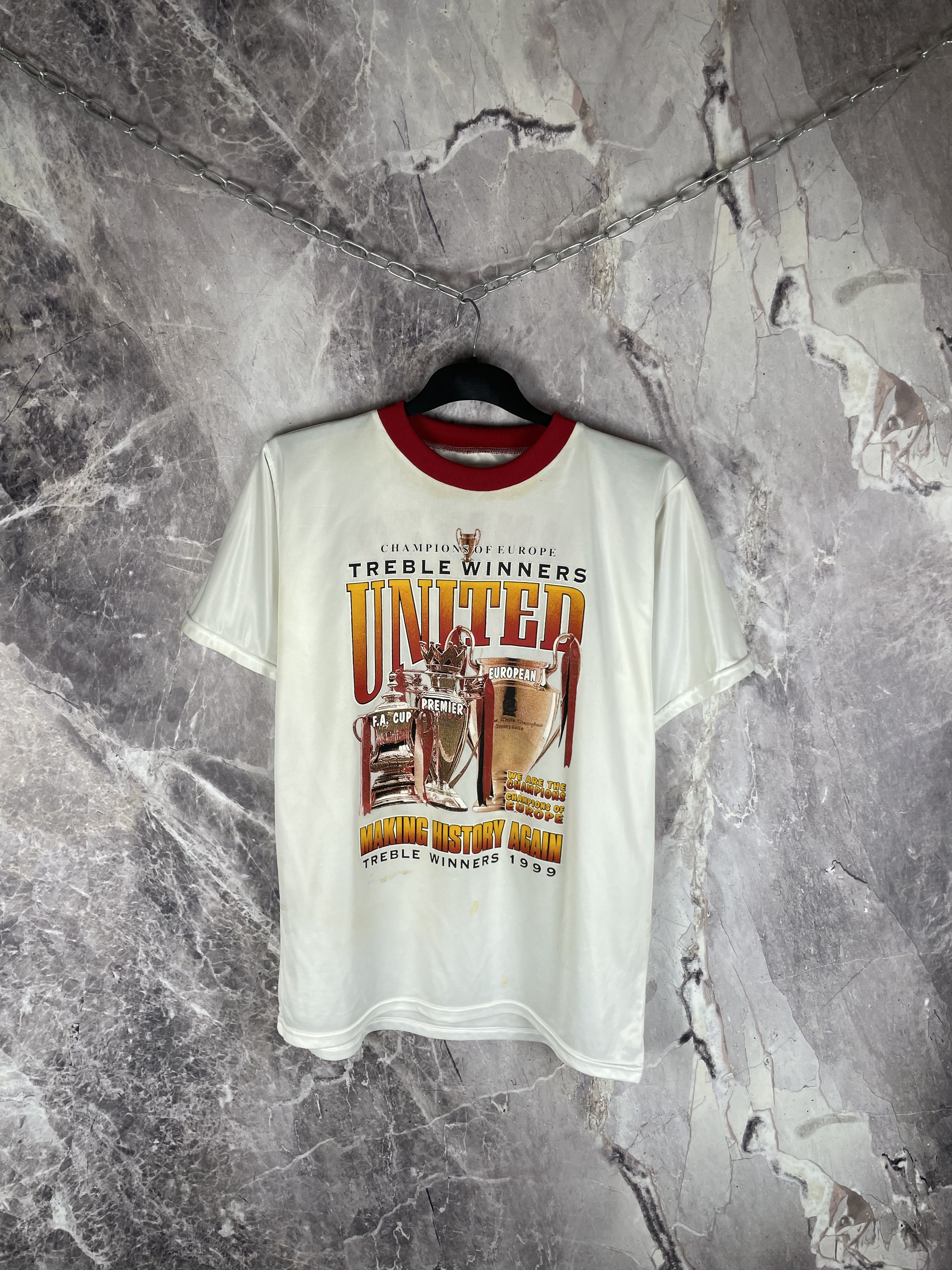 Vintage Manchester United Campions 1999 Vintage Tee Size US L / EU 52-54 / 3 - 2 Thumbnail