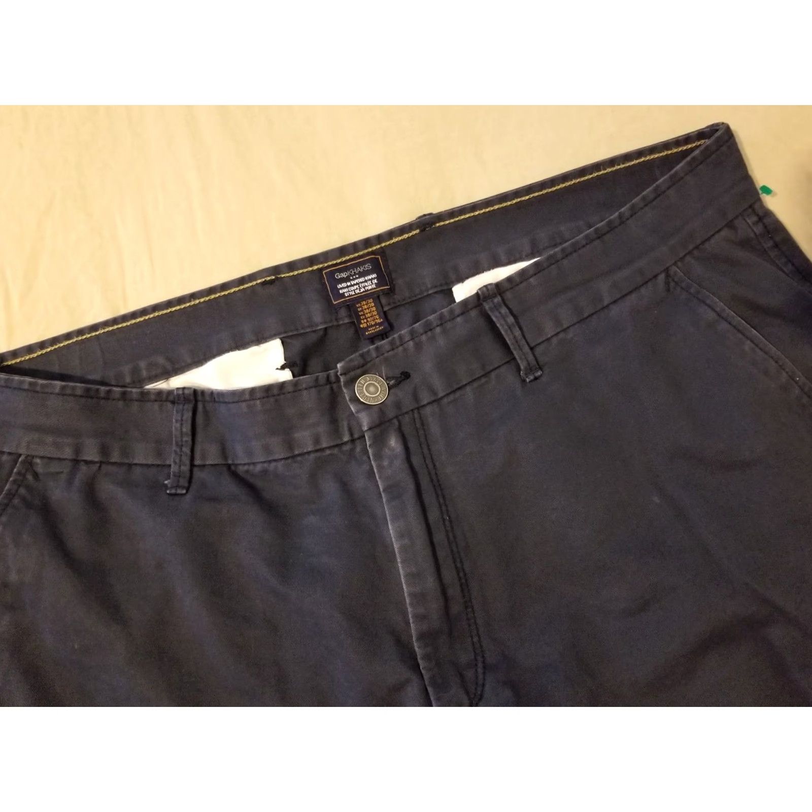 Gap Gap Pants Mens 38x30 38x29 Navy Blue Chino Trousers Flat Front Cotton Casual Slacks 1969 Straight Leg Size US 38 / EU 54 - 4 Thumbnail