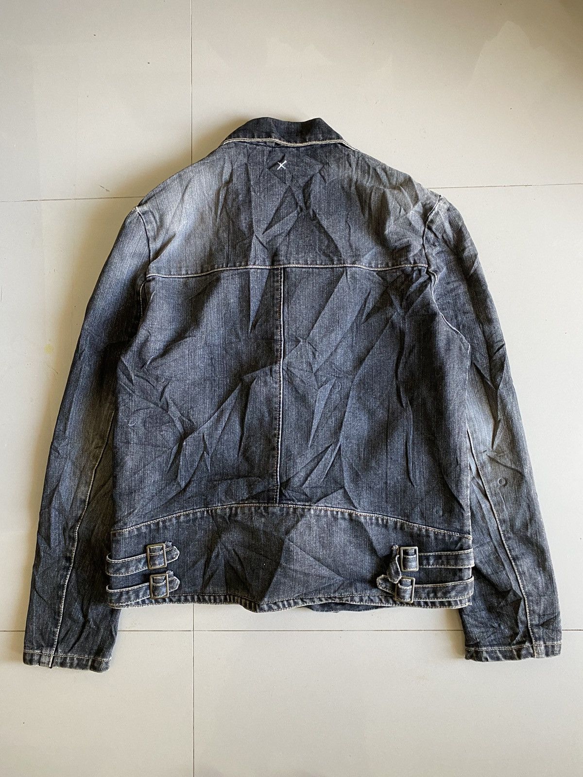If Six Was Nine × Japanese Brand × Le Grande Bleu (L.G.B.) 2000s SIFURY punk bikers denim jacket Size US M / EU 48-50 / 2 - 2 Thumbnail