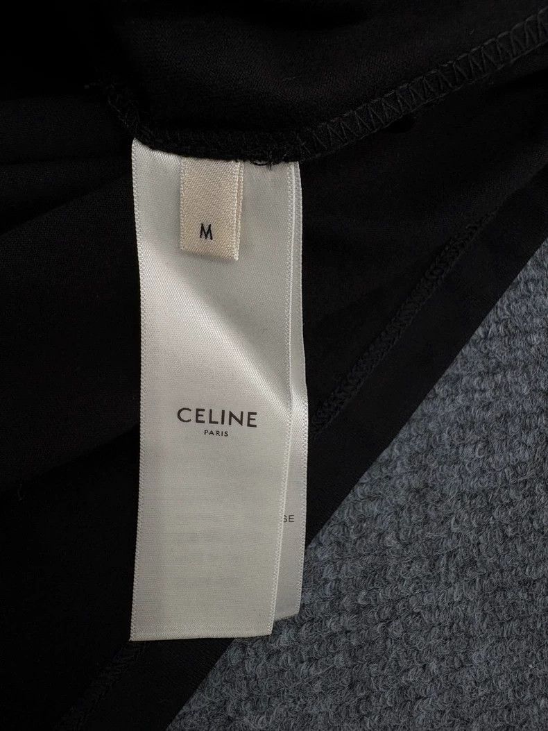 Celine Celine Black Logo Short Sleeve TShirt M Size US M / EU 48-50 / 2 - 5 Thumbnail
