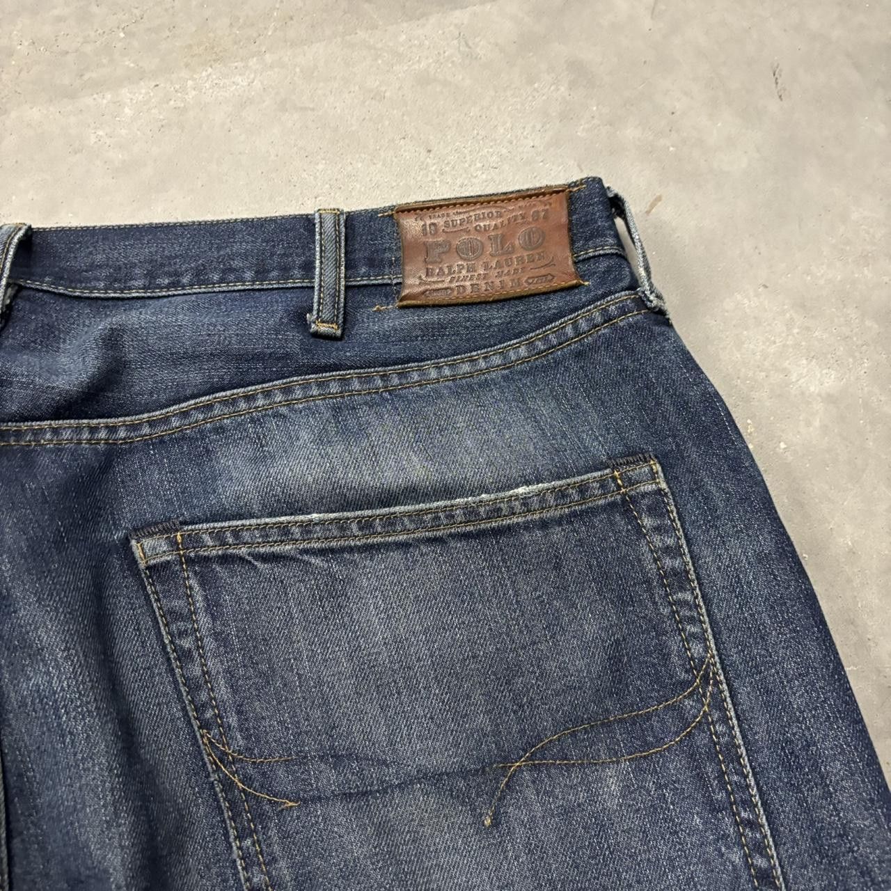 Polo Ralph Lauren × Vintage Crazy Vintage Y2K/2000s Baggy Grunge Dark Wash Polo Ralph Lauren Skater Denim Jeans! Size US 38 / EU 54 - 7 Thumbnail