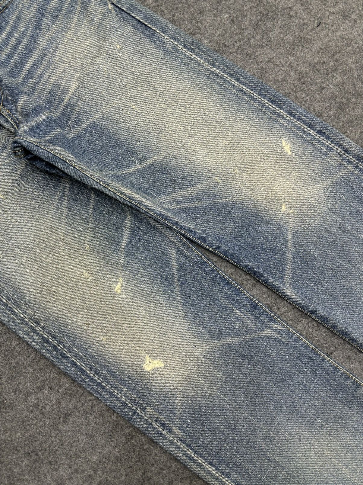 Edwin 💥Insane 90s Style💥Edwin 504ZX Slevedge Distressed Denim F538 Size US 31 - 24 Thumbnail