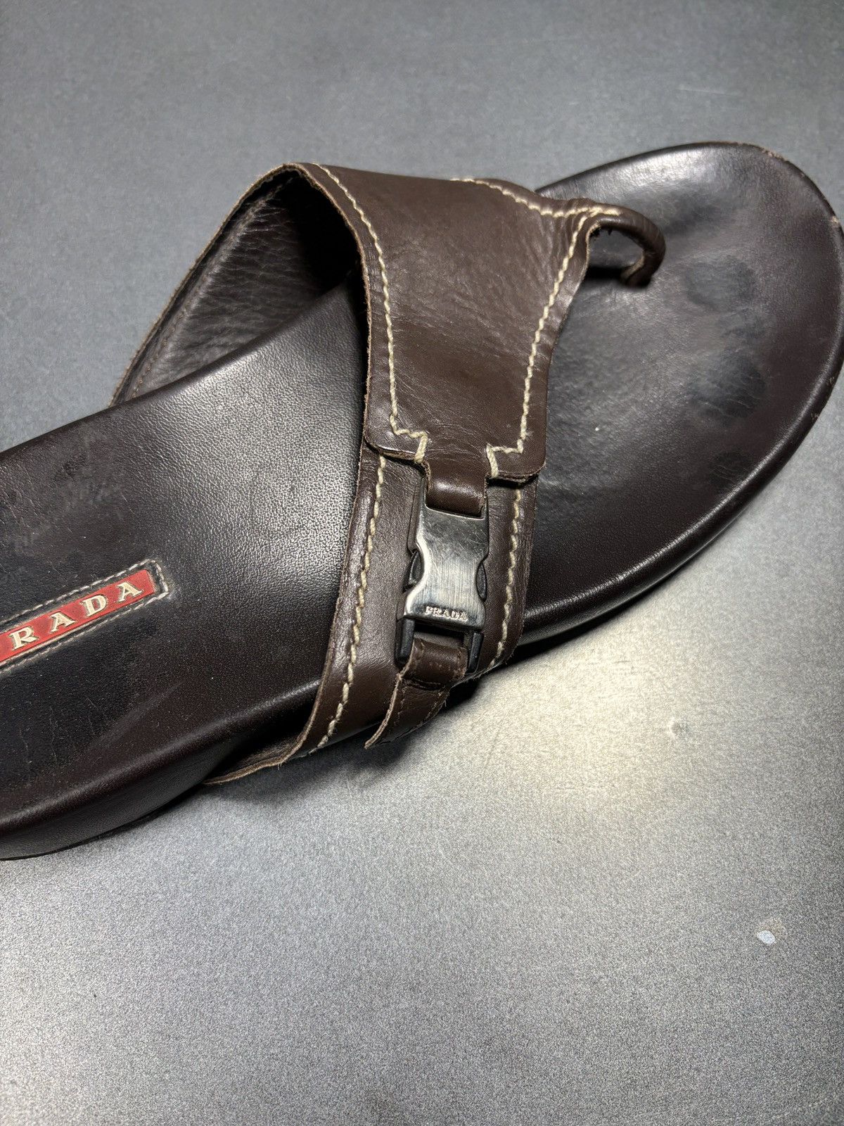Prada Vintage Prada Sport Flip Flops 2000s Linea Rossa Mules SlipS Size US 7 / IT 37 - 7 Thumbnail