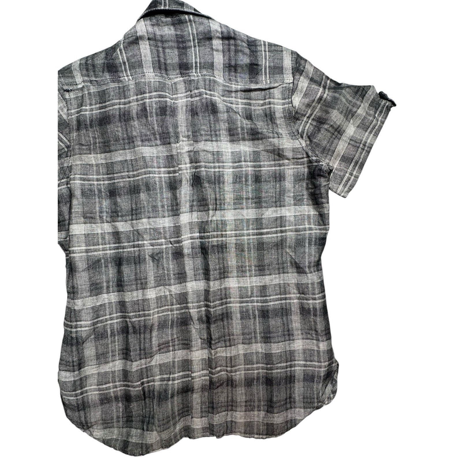 Hermes Rare Hermes Striped Short Sleeve Dress Shirt Button Down XL Size US XL / EU 56 / 4 - 6 Thumbnail