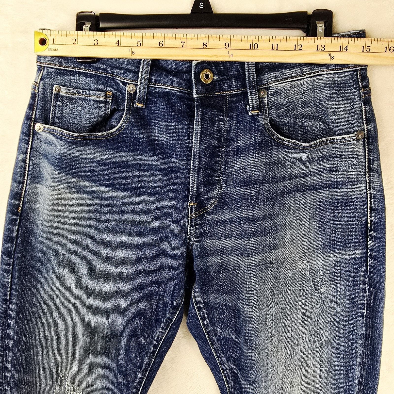 Other G Star Raw Jeans Mens 30x26 Blue Denim 3301 Straight Tapered Size US 30 / EU 46 - 11 Thumbnail