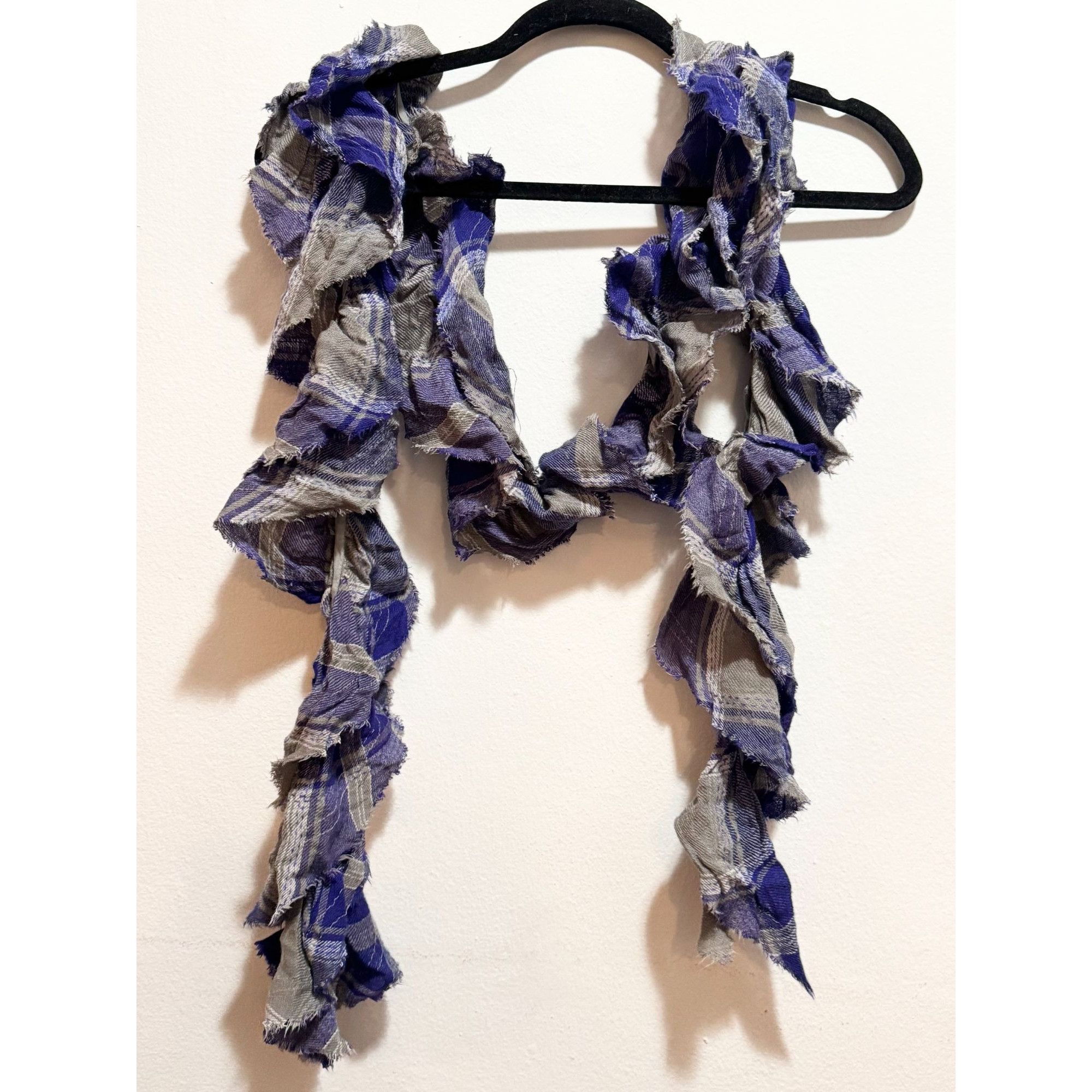 Gap GAP Vintage Y2K Plaid Fringe Scarf Shall Size ONE SIZE - 5 Thumbnail